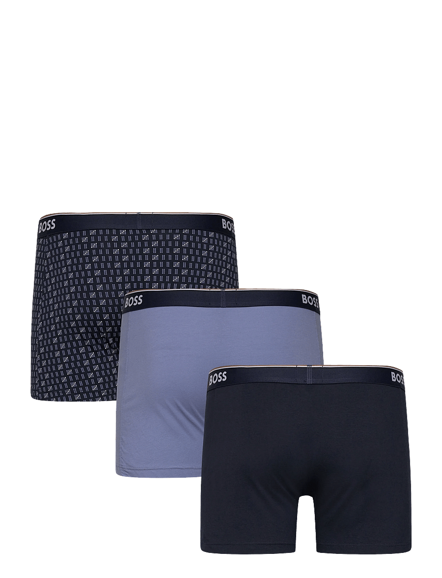 BOSS - BoxerBr 3P Power Des - boxer nærbuxur - open blue - 1