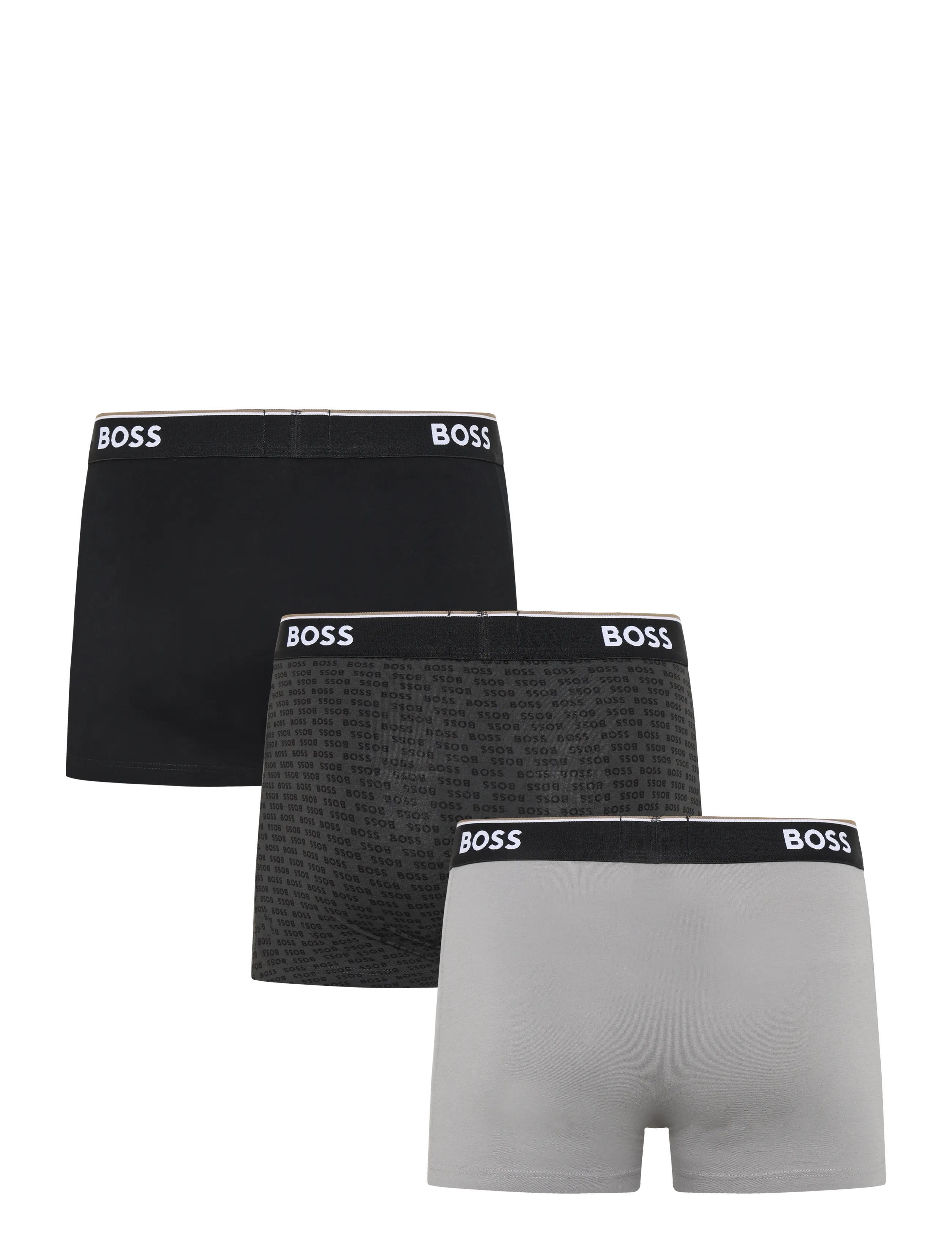 BOSS - Trunk 3P Power Desig - multipack underpants - dark grey - 1
