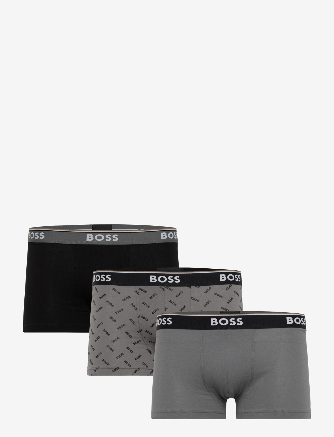 BOSS - Trunk 3P Power Desig - apakšveļas multipaka - open grey - 0
