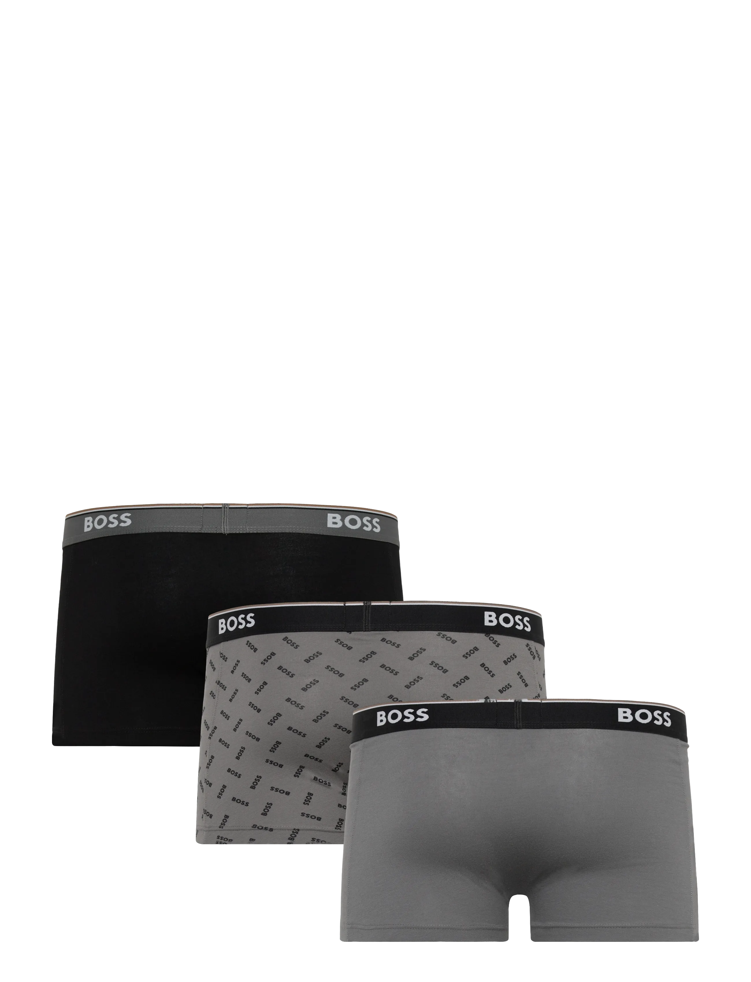 BOSS - Trunk 3P Power Desig - unterhosen im multipack - open grey - 1