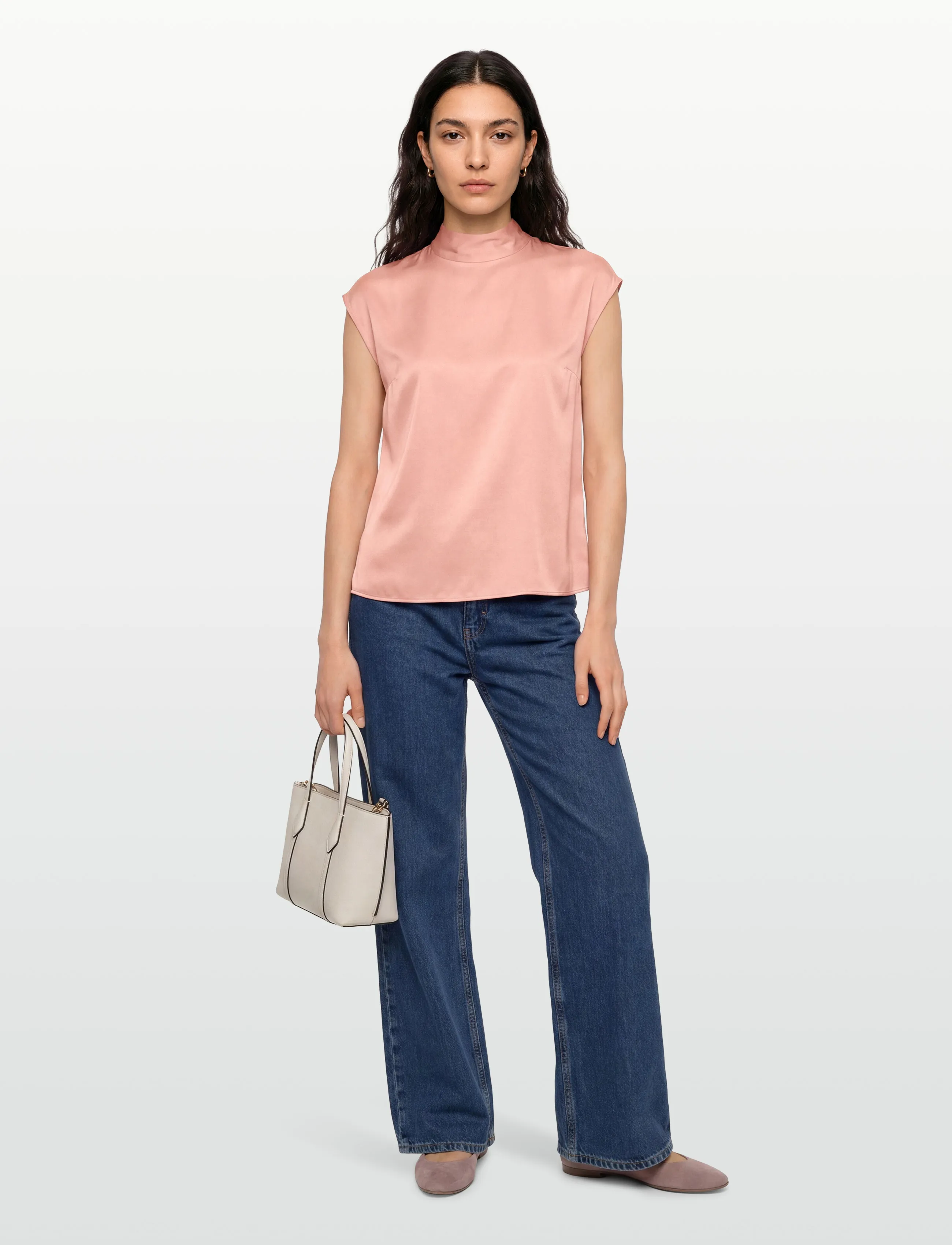 BOSS Bidriz, Kvinder, Ærmeløs Højhalset Top, Pink, Str: 34