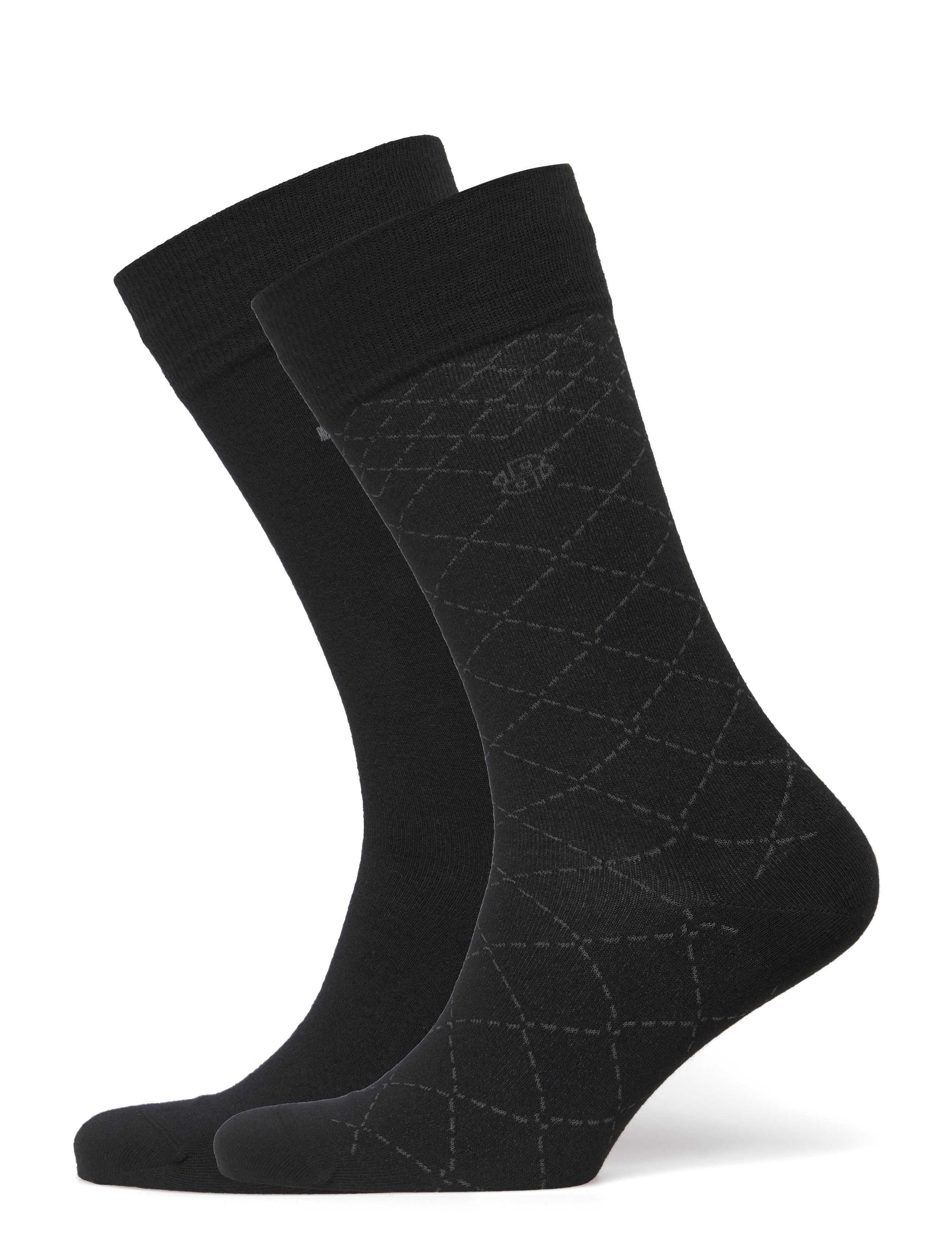BOSS 2P RS Mini Argyle CC - Socken im Multipack - BLACK / black
