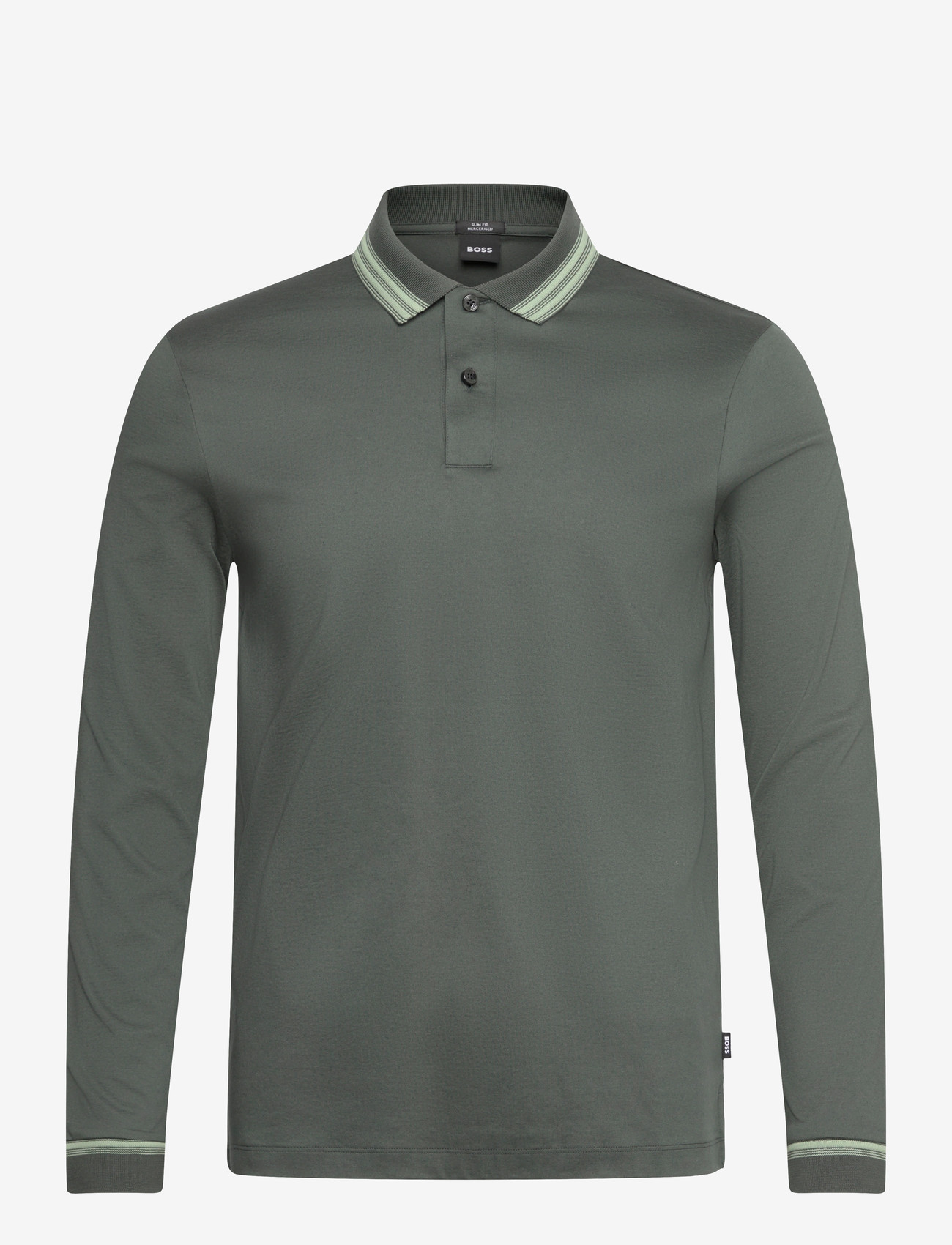 BOSS - H-Pleins 202 - stickade pikéer - open green - 0