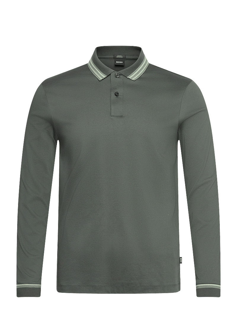 BOSS - H-Pleins 202 - stickade pikéer - open green - 0