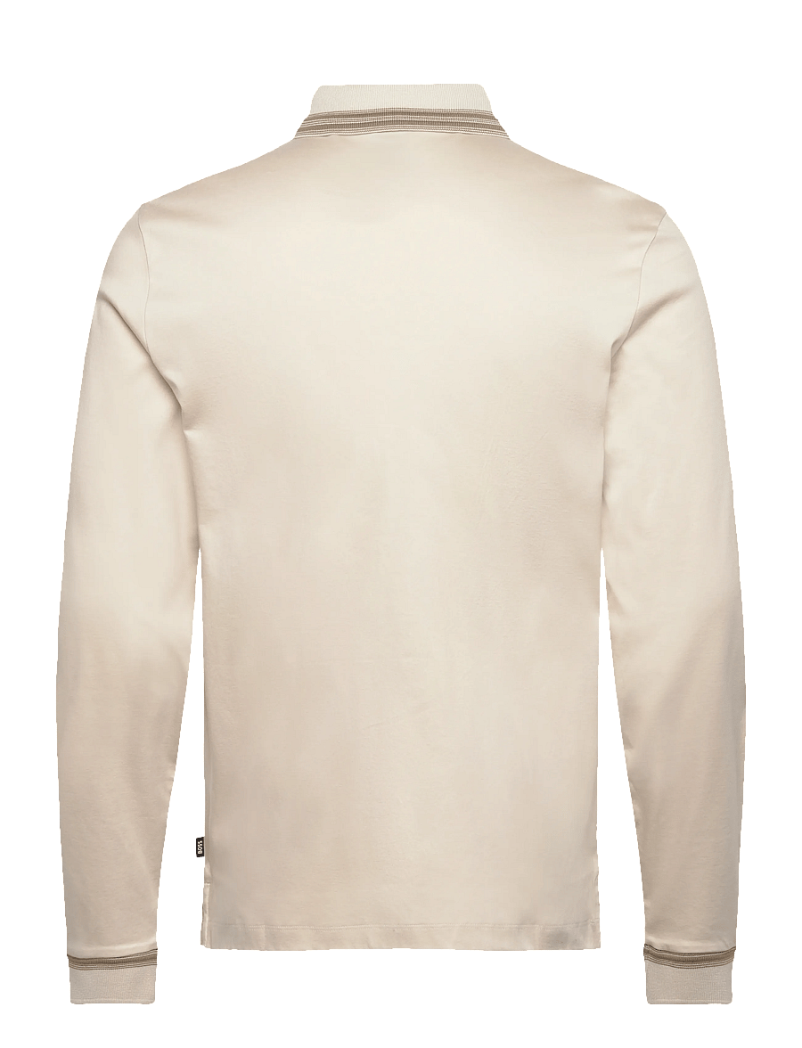 BOSS - H-Pleins 202 - adīti polo krekli ar garām piedurknēm - open white - 1
