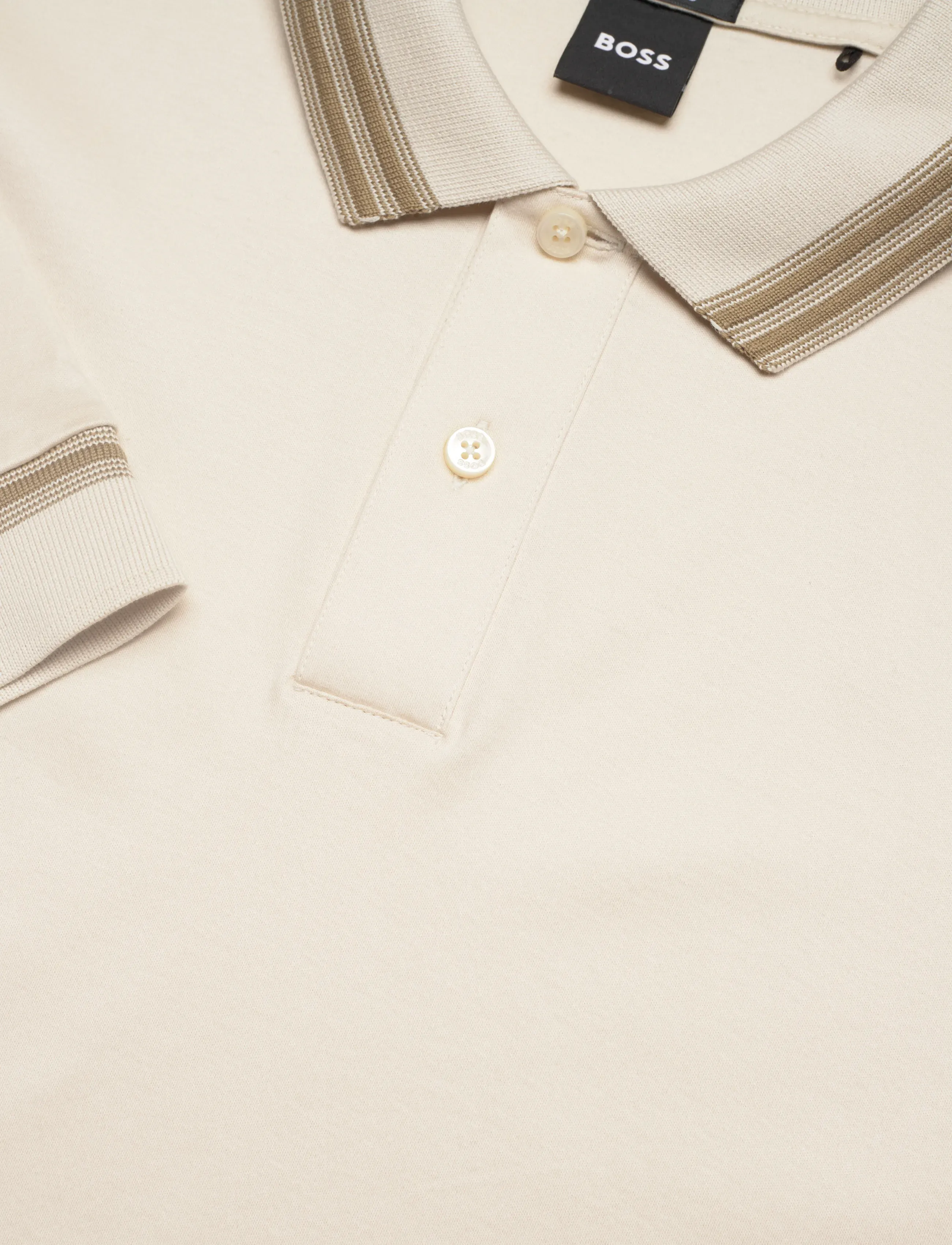 BOSS - H-Pleins 202 - adīti polo krekli ar garām piedurknēm - open white - 2