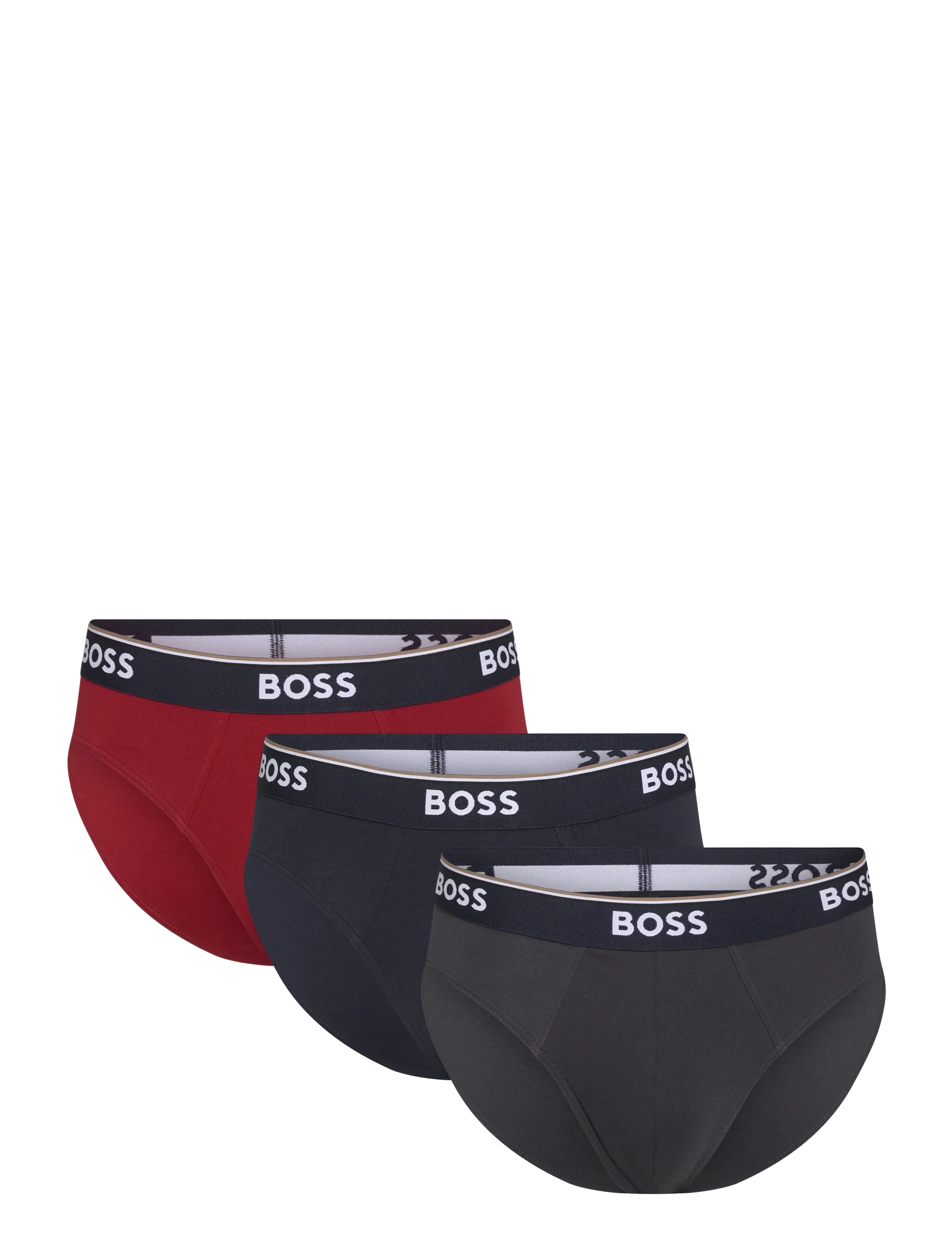 BOSS Brief 3P Power - Multipack underbukser - OPEN RED / red