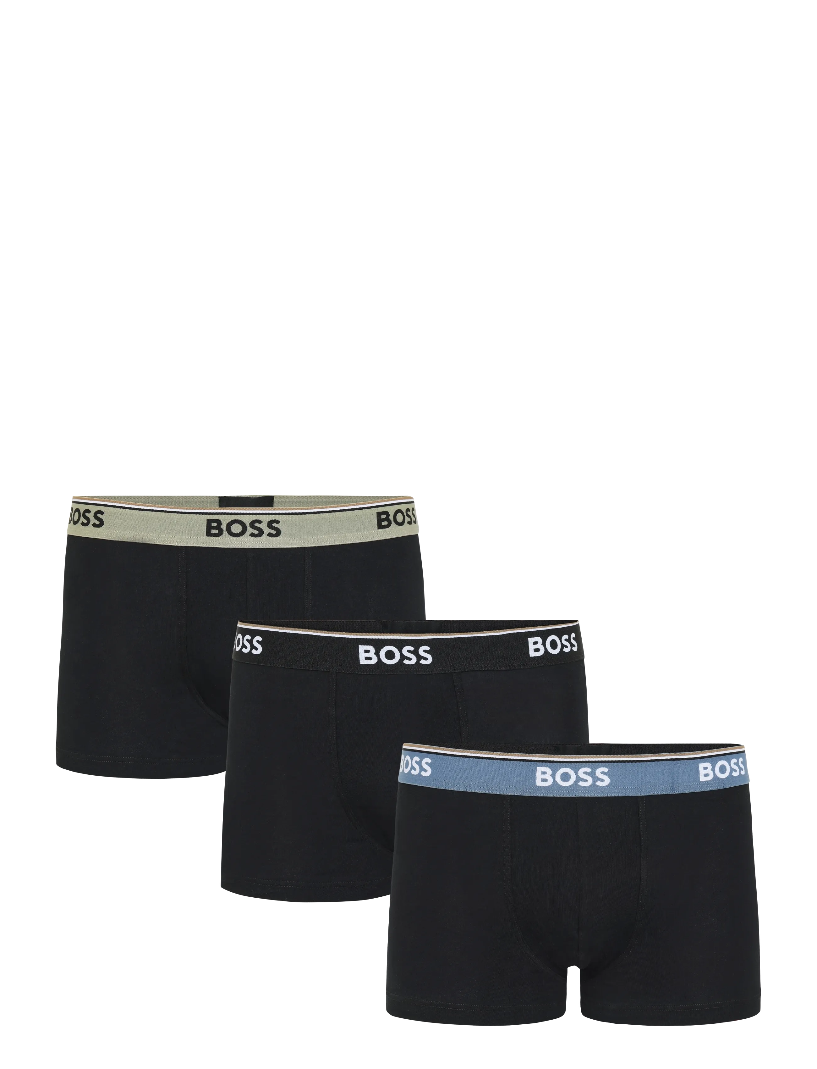 BOSS Trunk 3P Power, L, Underwear, Schwarz - Boxers, Männerswear