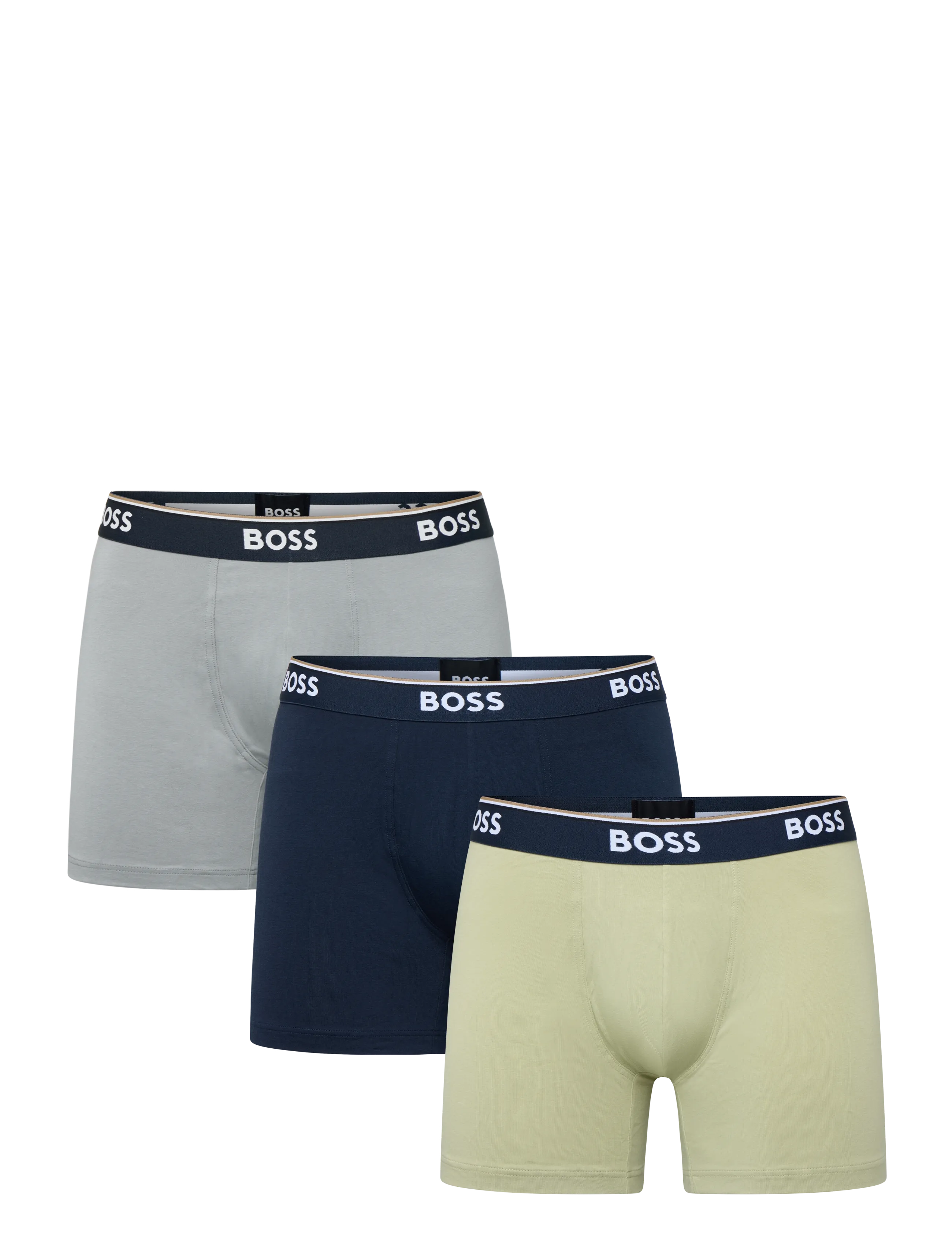 BOSS Boxerbr 3P Power, XL, Underwear, Khakigrün - Boxers, Männerswear