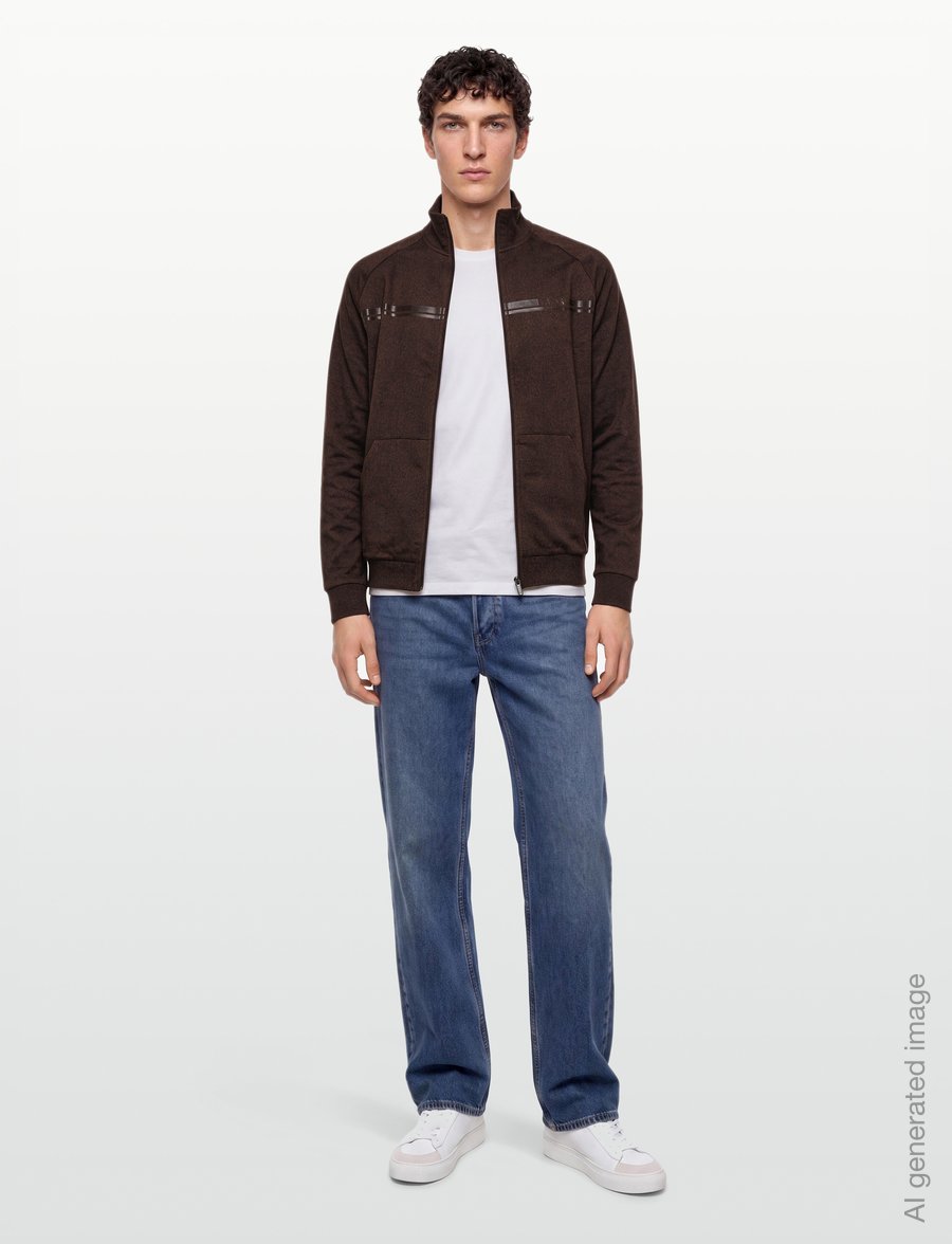BOSS - Authentic Jacket Z - sweatshirts - dark brown - 0