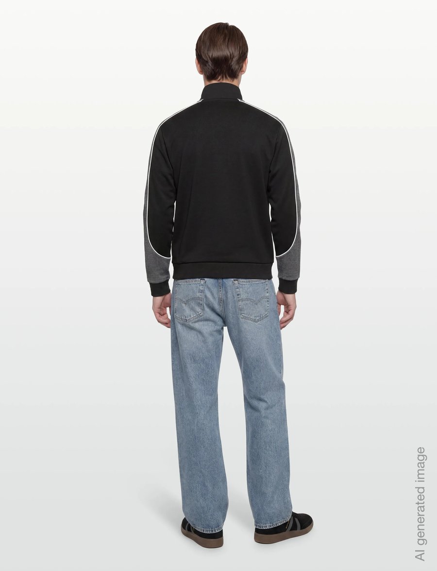 BOSS - Tracksuit 1/4 Jacket - sweatshirts - black - 4
