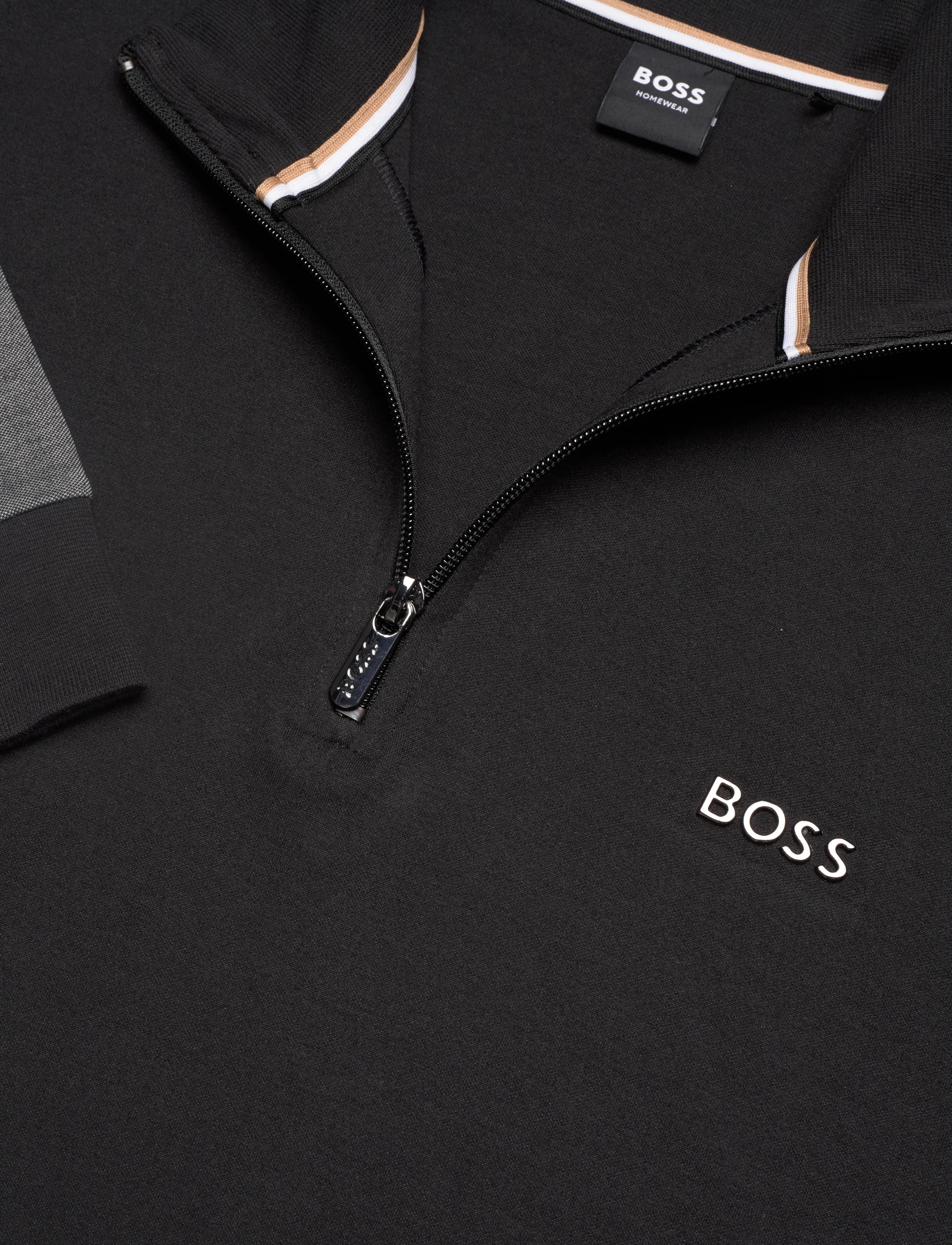 BOSS - Tracksuit 1/4 Jacket - sweatshirts - black - 5