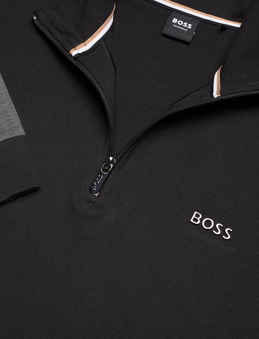 BOSS - Tracksuit 1/4 Jacket - sweatshirts - black - 5