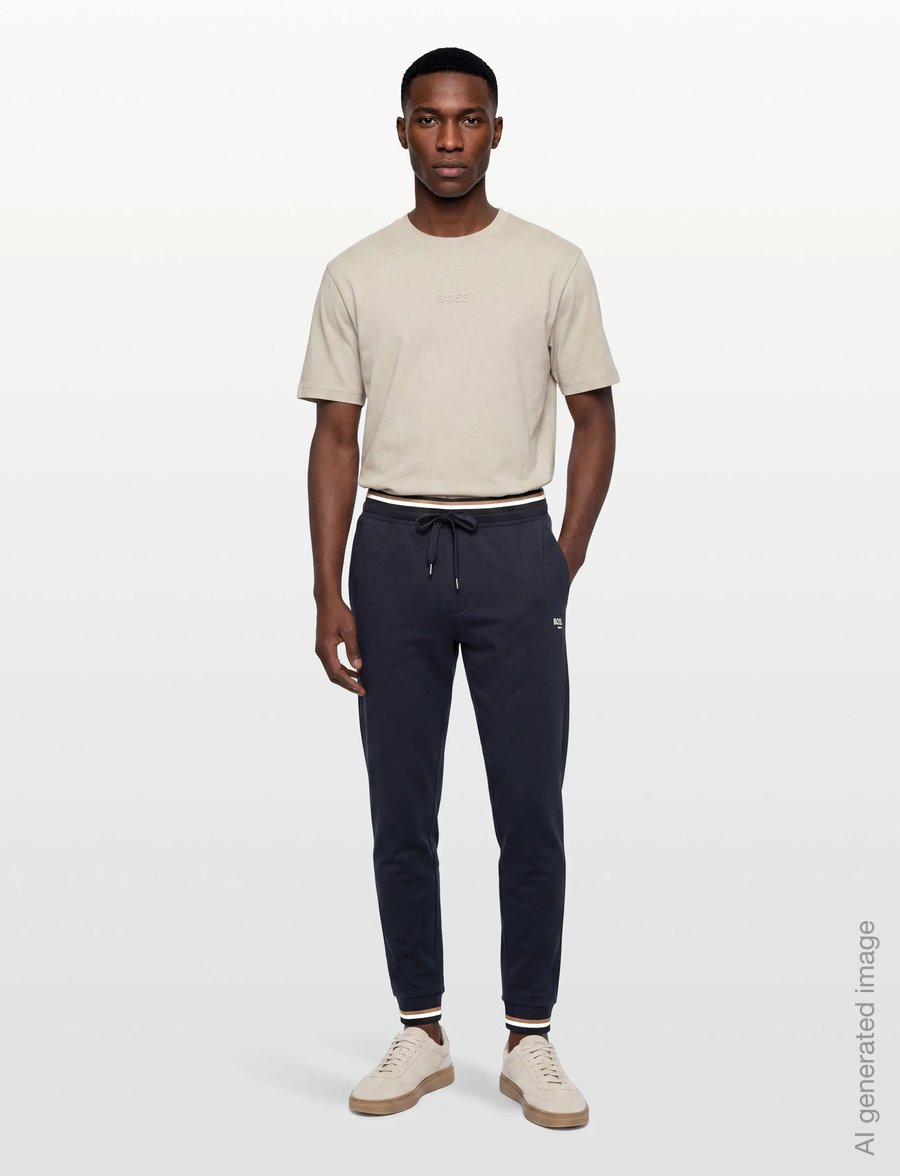 BOSS - Iconic Pants - pidžaamapüksid - dark blue - 0