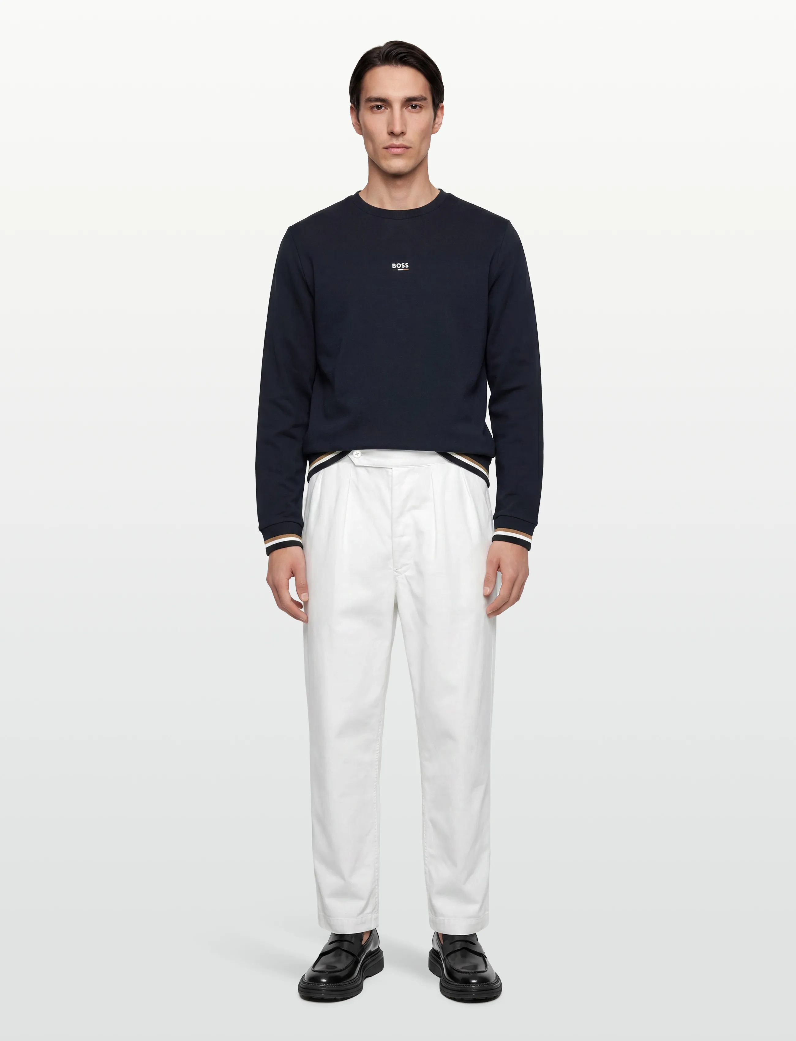 BOSS Iconic Sweatshirt - Clothing - DARK BLUE / navy