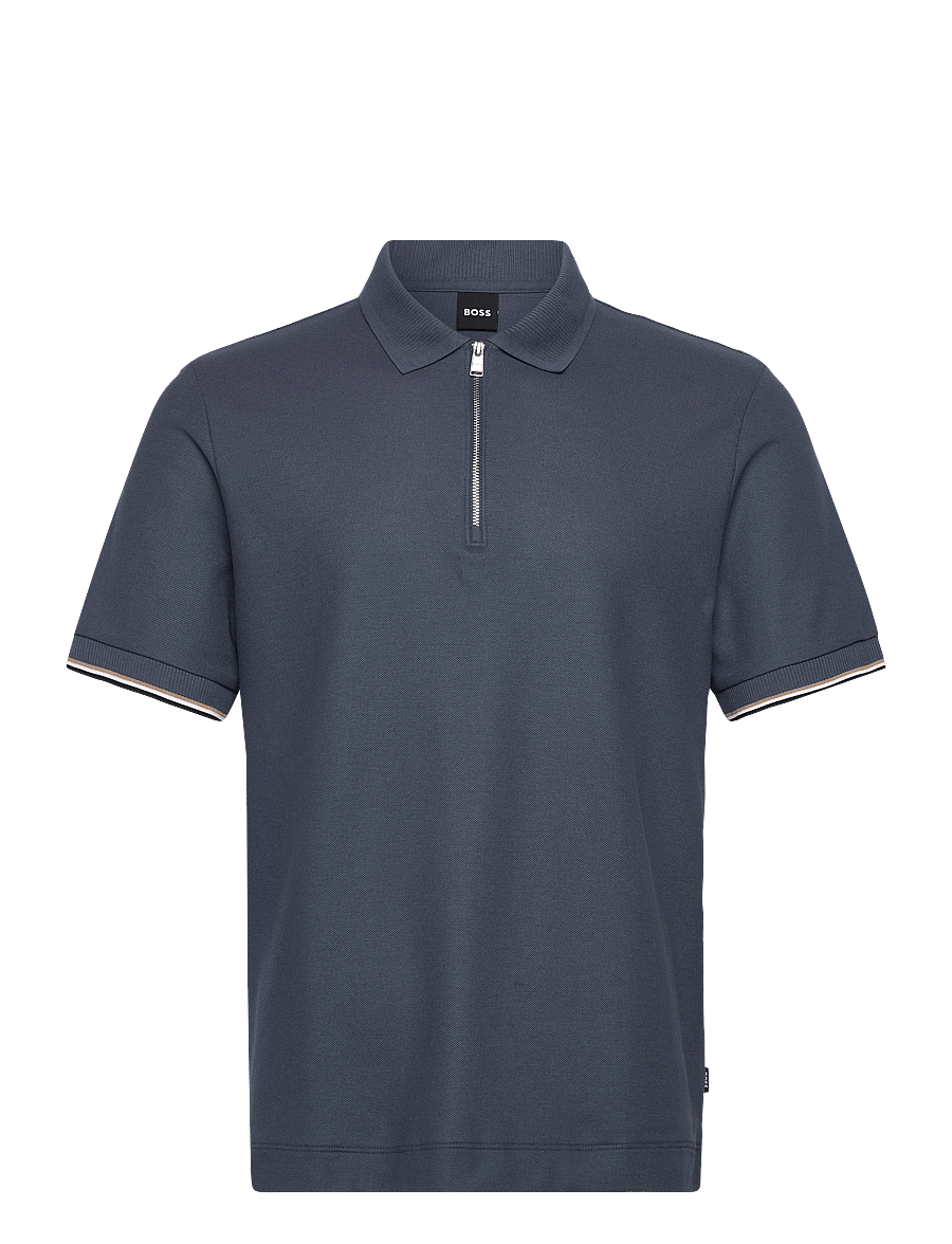 BOSS - C-Pei 04 - langärmlige strick-polohemden - open blue - 1