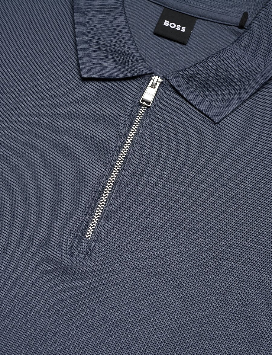 BOSS - C-Pei 04 - langärmlige strick-polohemden - open blue - 5