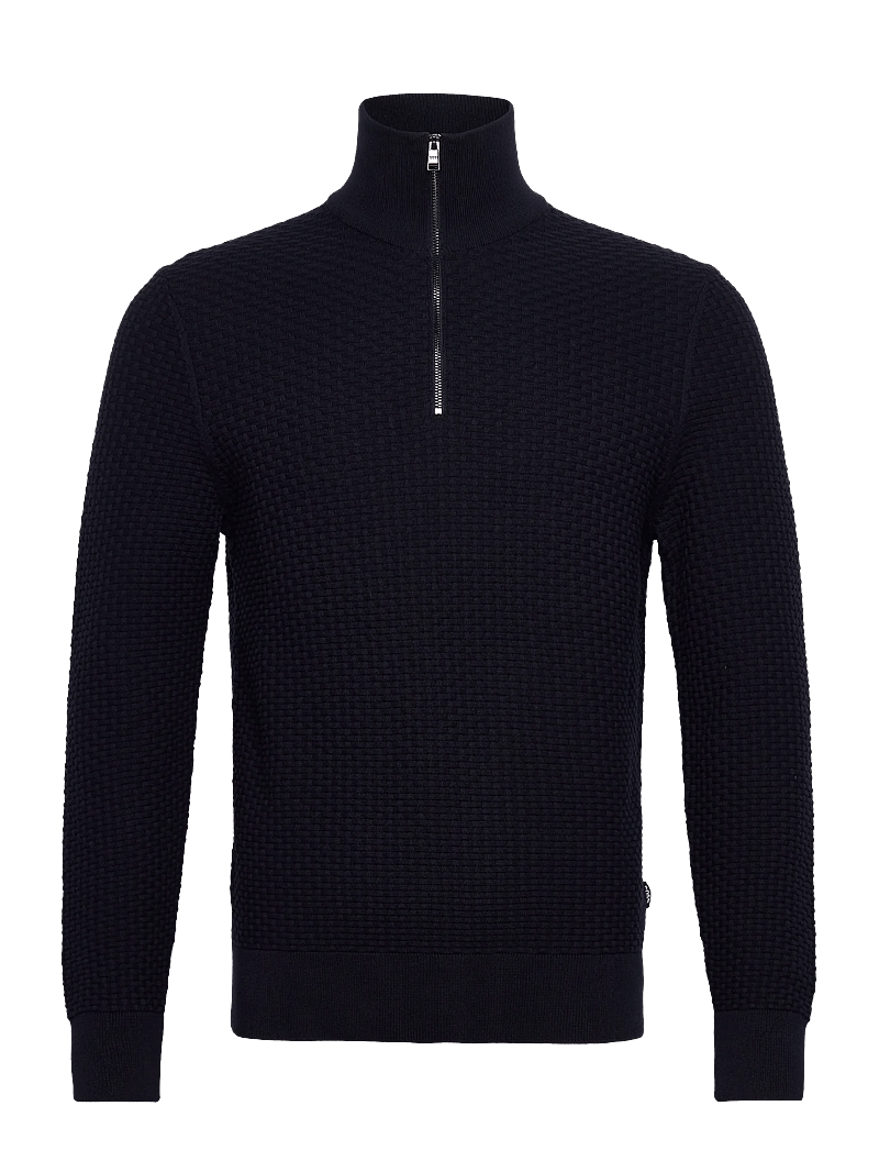 BOSS - H-Ulicio - pullover mit halbem reißverschluss - dark blue - 0