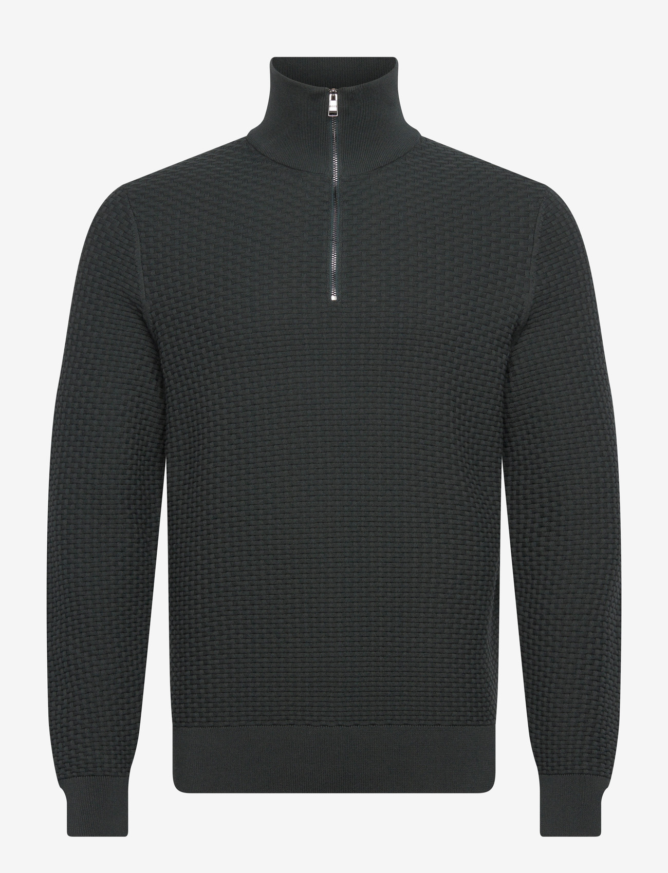 BOSS - H-Ulicio - pullover mit halbem reißverschluss - open green - 0