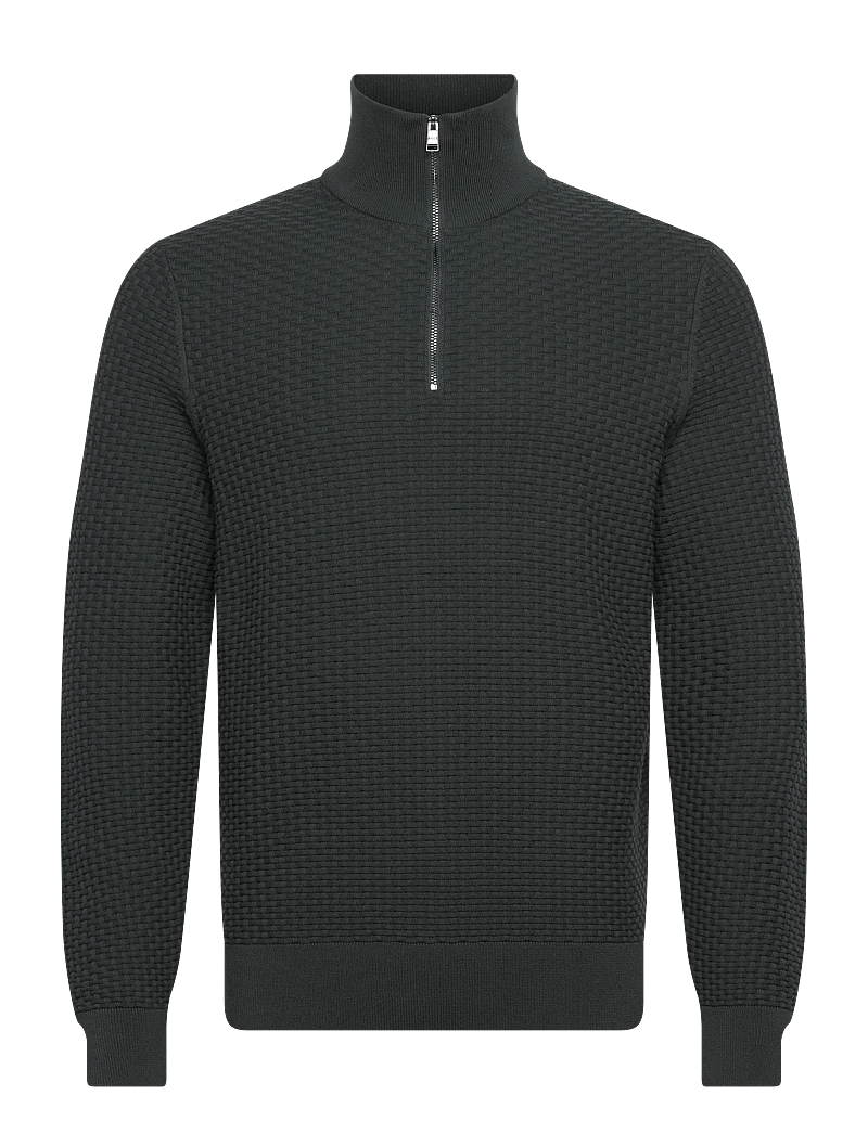 BOSS - H-Ulicio - pullover mit halbem reißverschluss - open green - 0