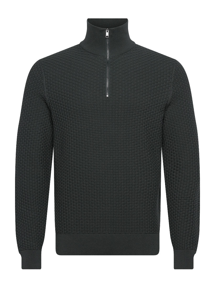BOSS - H-Ulicio - halfzip strik - open green - 1