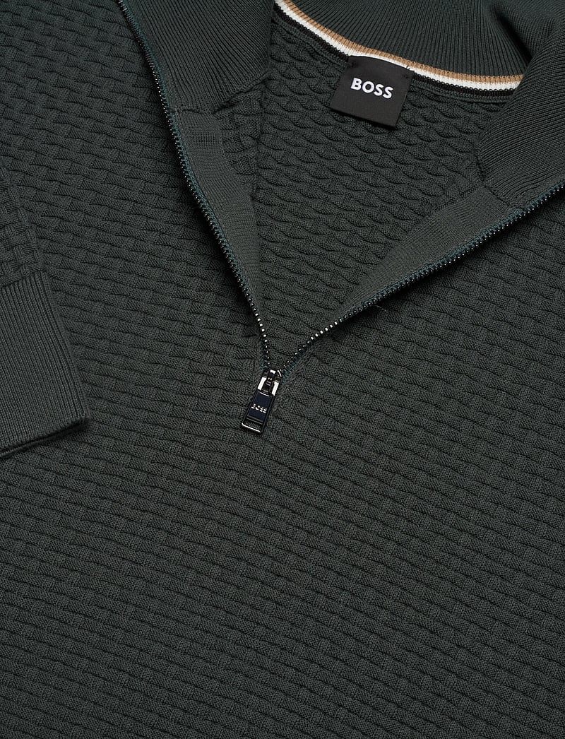 BOSS - H-Ulicio - pullover mit halbem reißverschluss - open green - 2