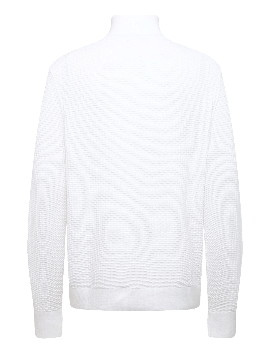 BOSS - H-Ulicio - halfzip strik - white - 1