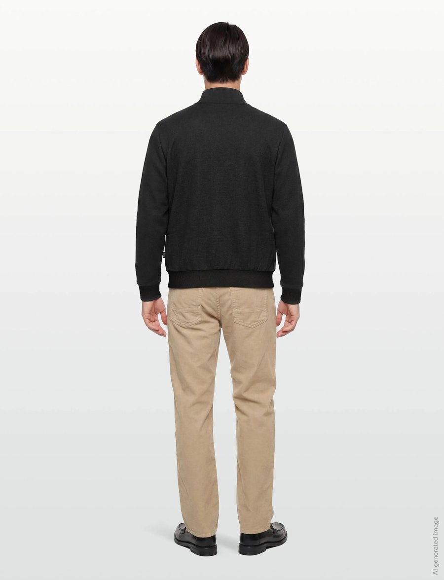 BOSS - H-Sidney 70 - pullover mit halbem reißverschluss - black - 4