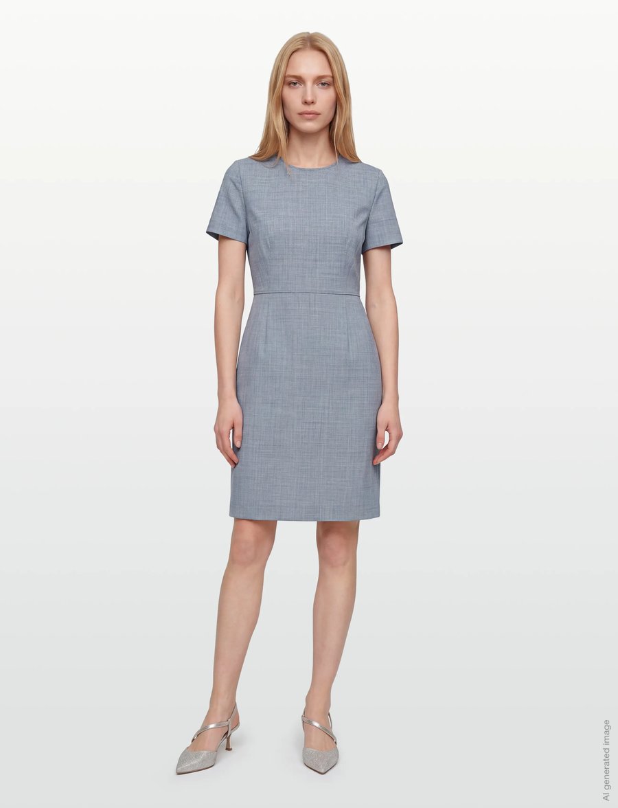 BOSS - Dunera - midi kjólar - open blue - 0