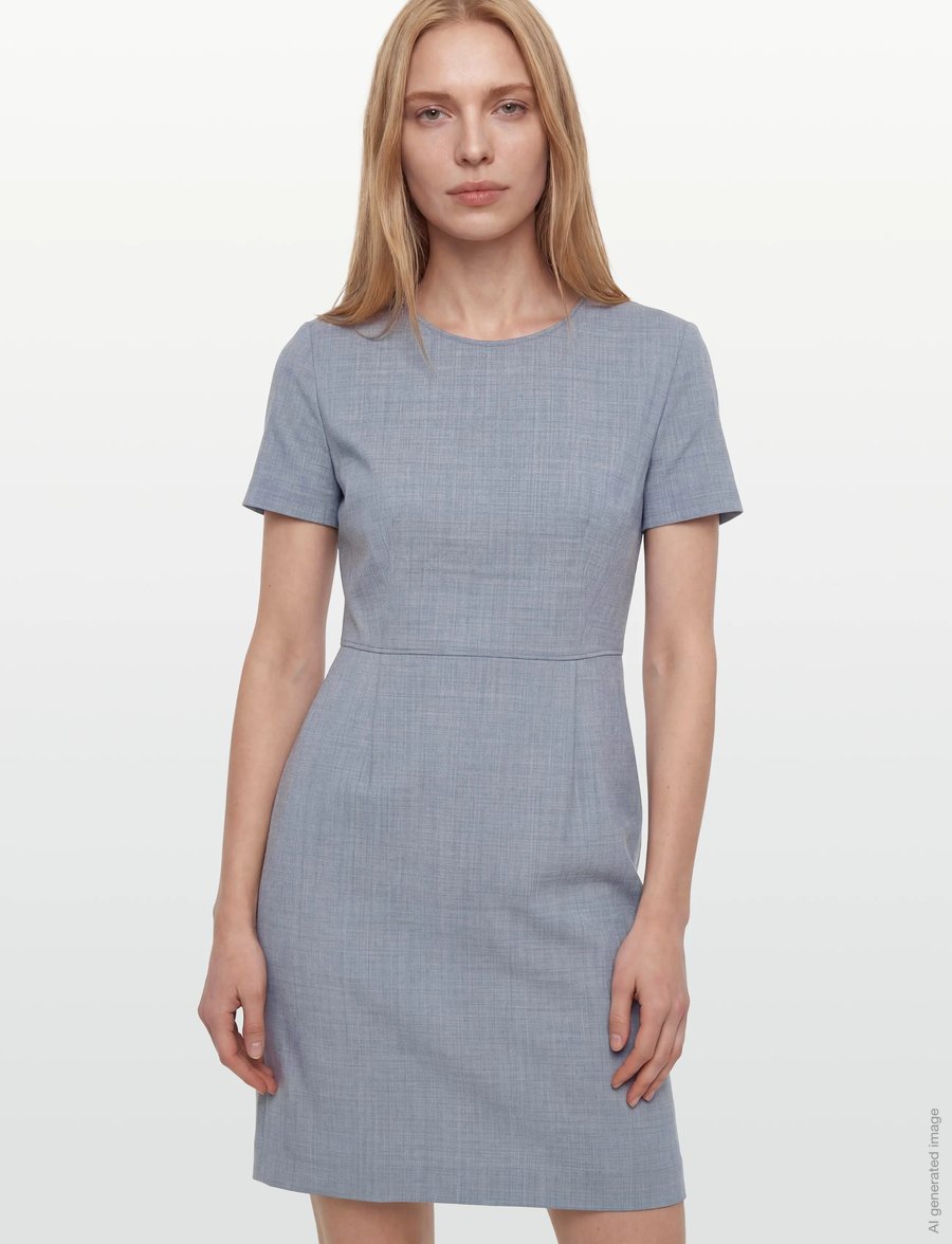 BOSS - Dunera - midi kjólar - open blue - 3