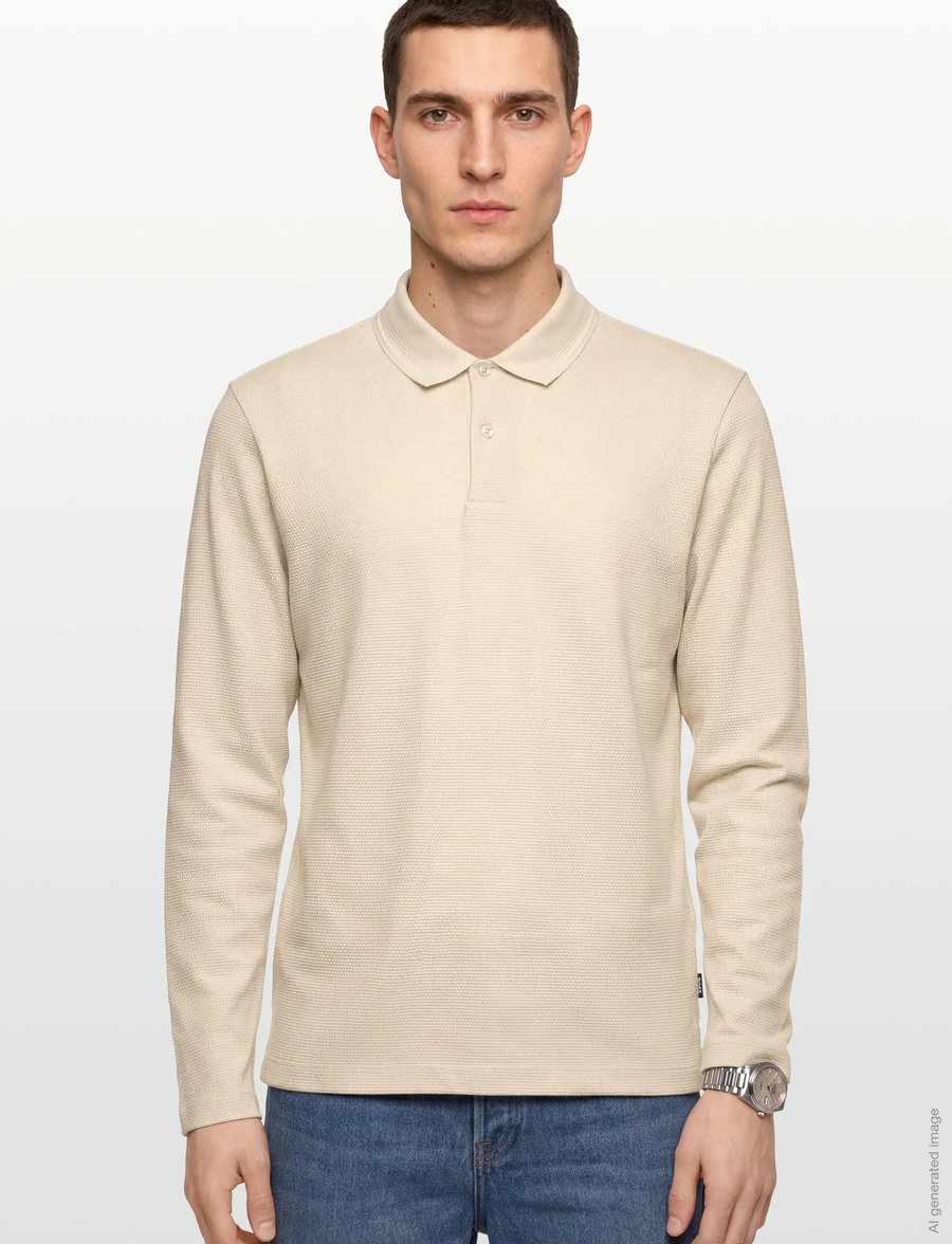 BOSS - Pittman 240 - long-sleeved polos - open white - 3