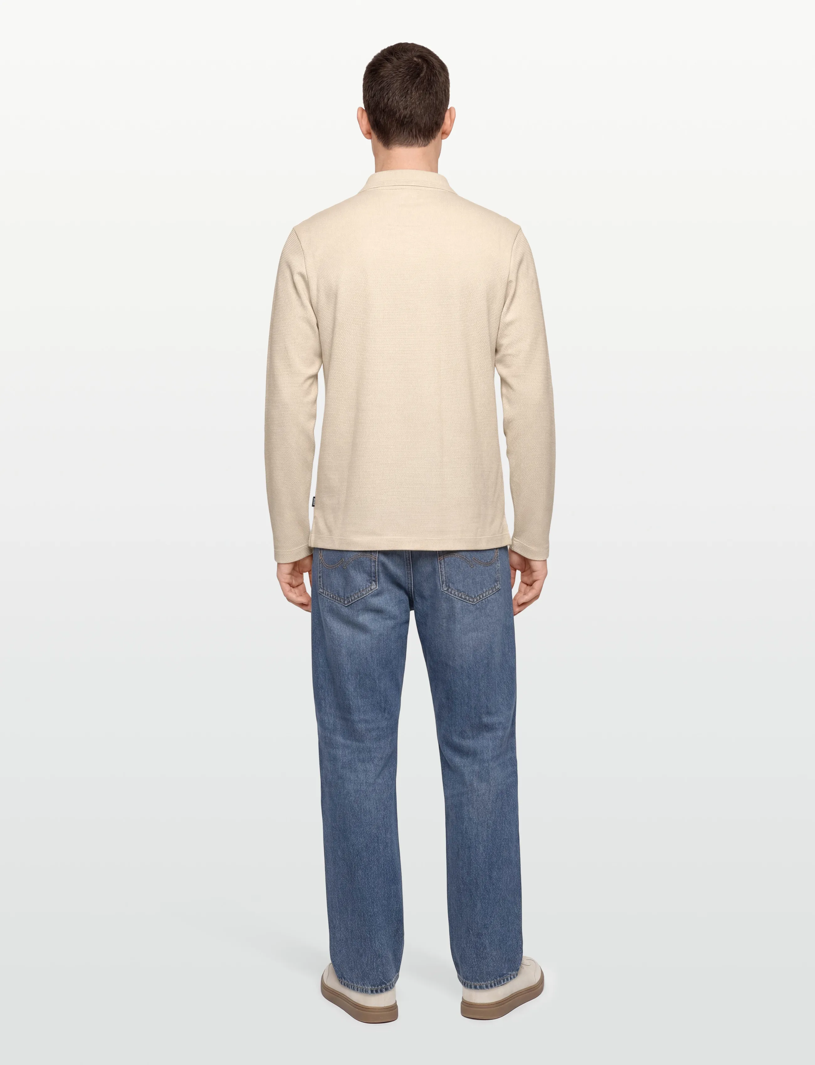 BOSS - Pittman 240 - long-sleeved polos - open white - 4