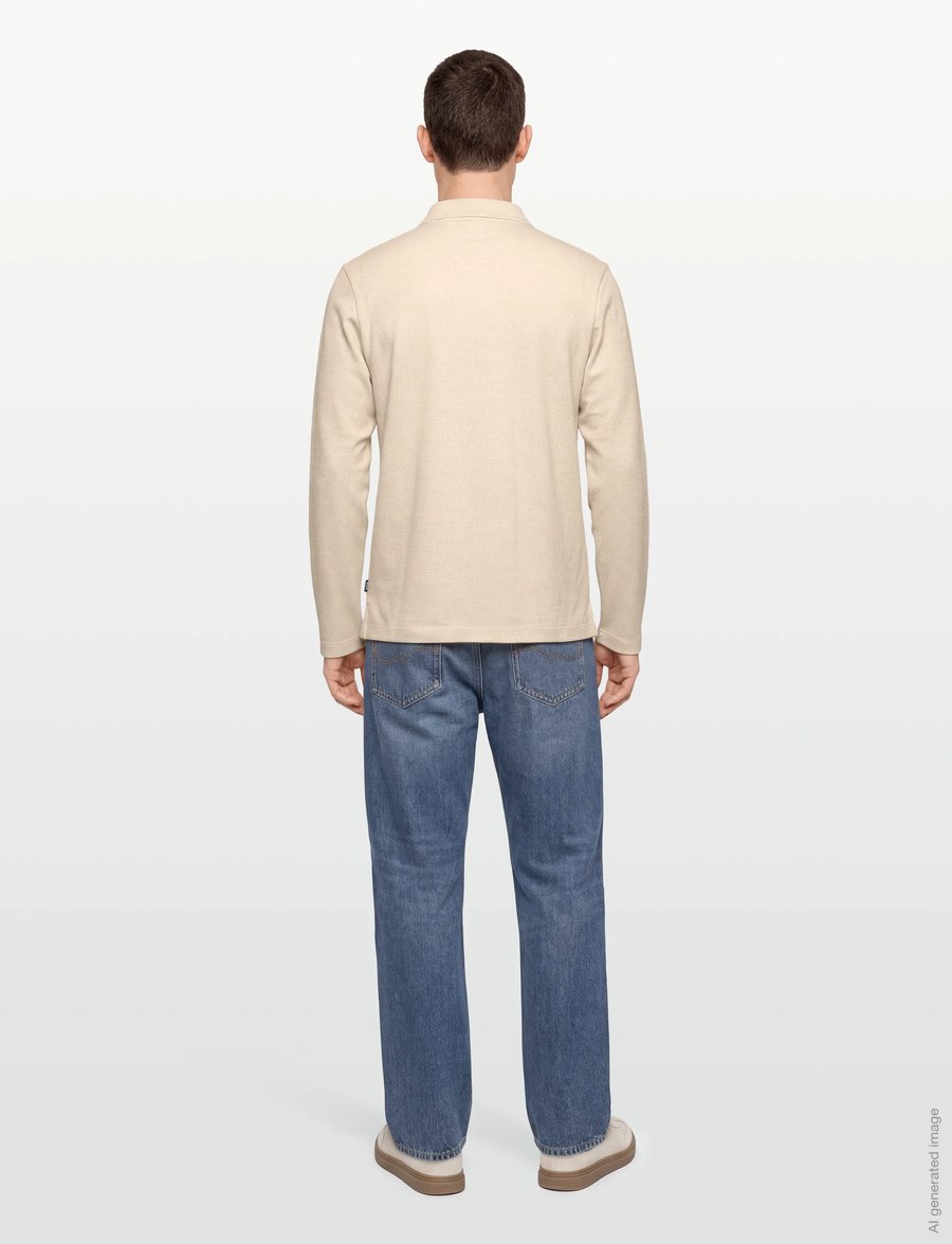 BOSS - Pittman 240 - long-sleeved polos - open white - 4