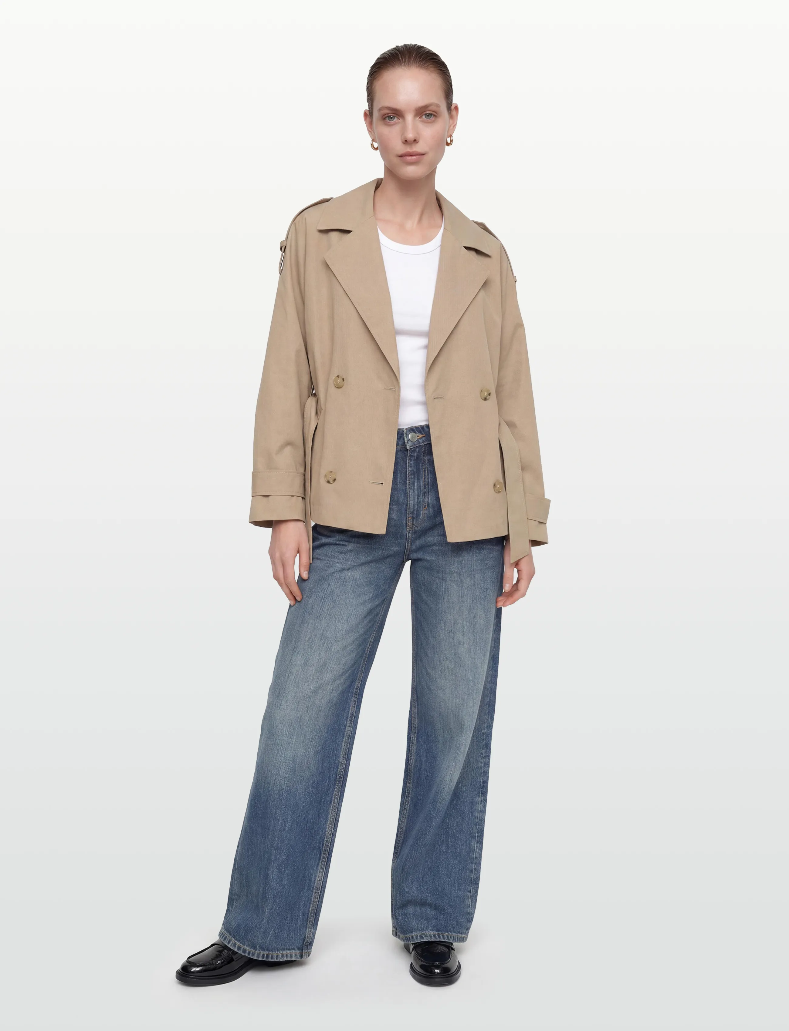 BOSS Canggu, 42, Beige, Frakker > Trenchcoats, Dame