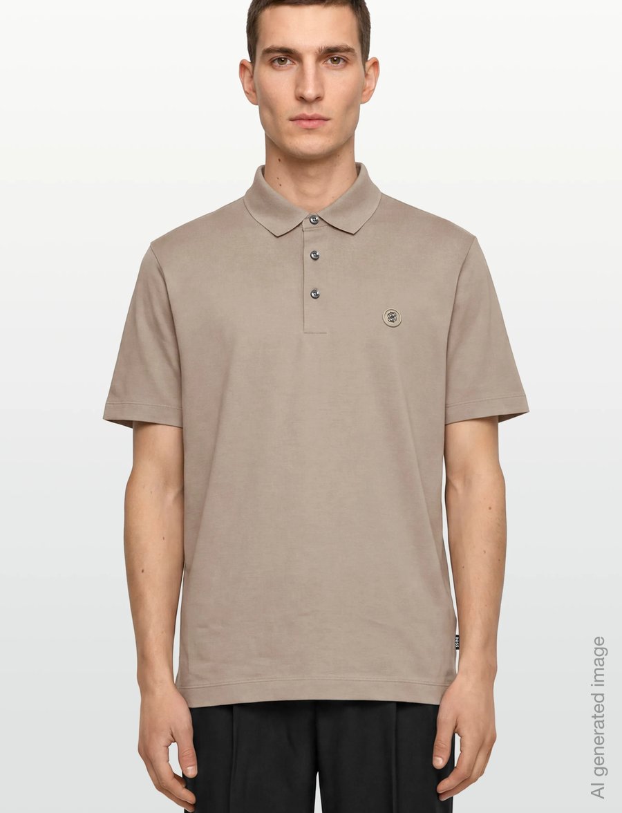 BOSS - C-Parris 01 - lühikeste varrukatega polod - open beige - 3