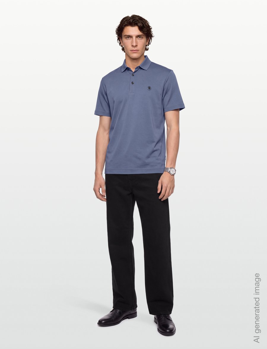 BOSS - C-Parris 01 - lühikeste varrukatega polod - open blue - 0