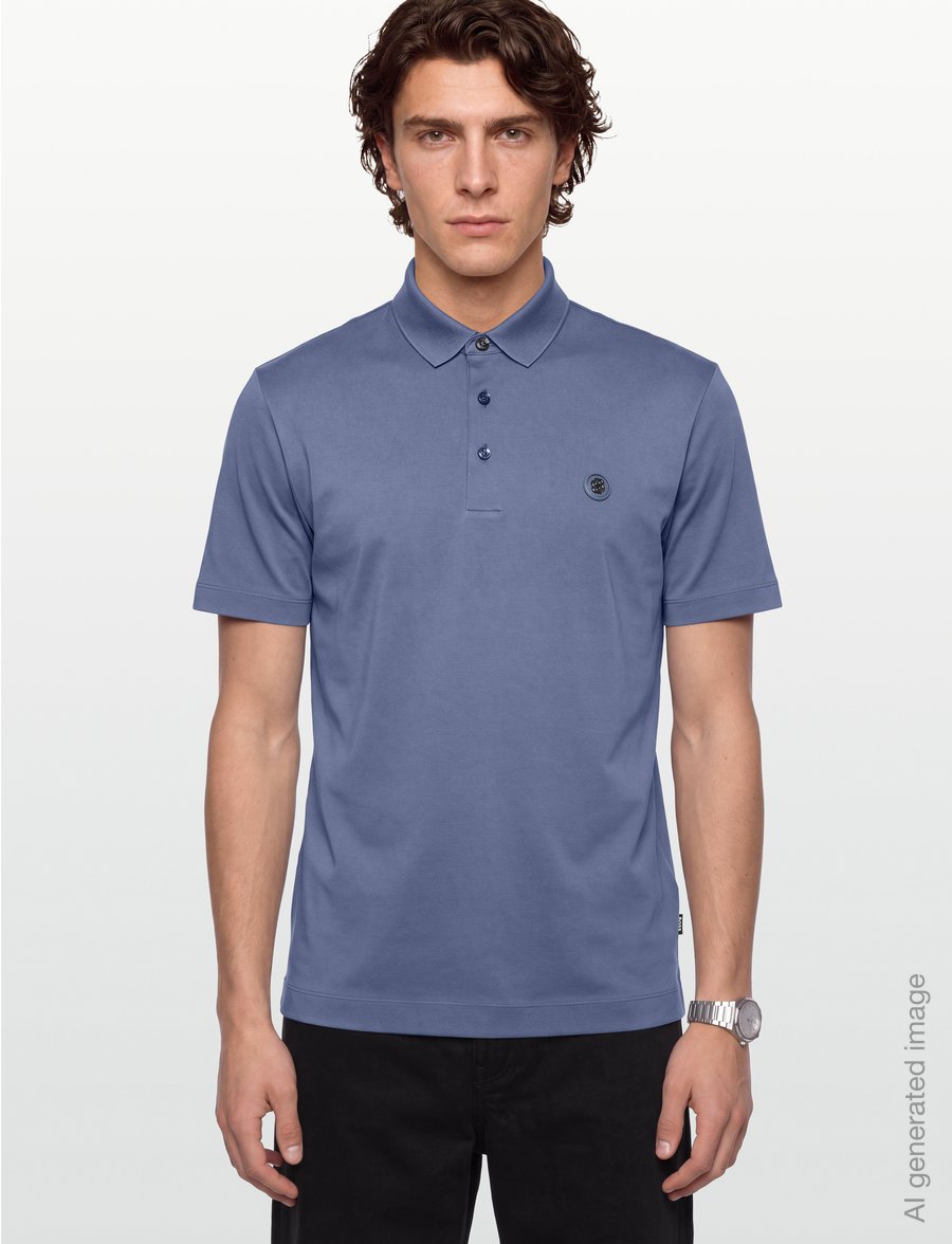 BOSS - C-Parris 01 - lühikeste varrukatega polod - open blue - 3