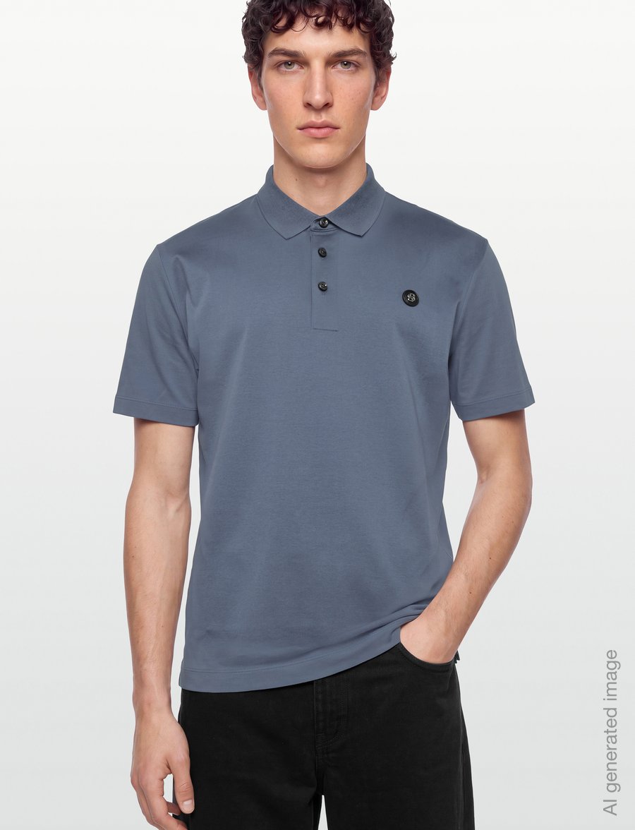 BOSS - C-Parris 01 - lühikeste varrukatega polod - open blue - 3
