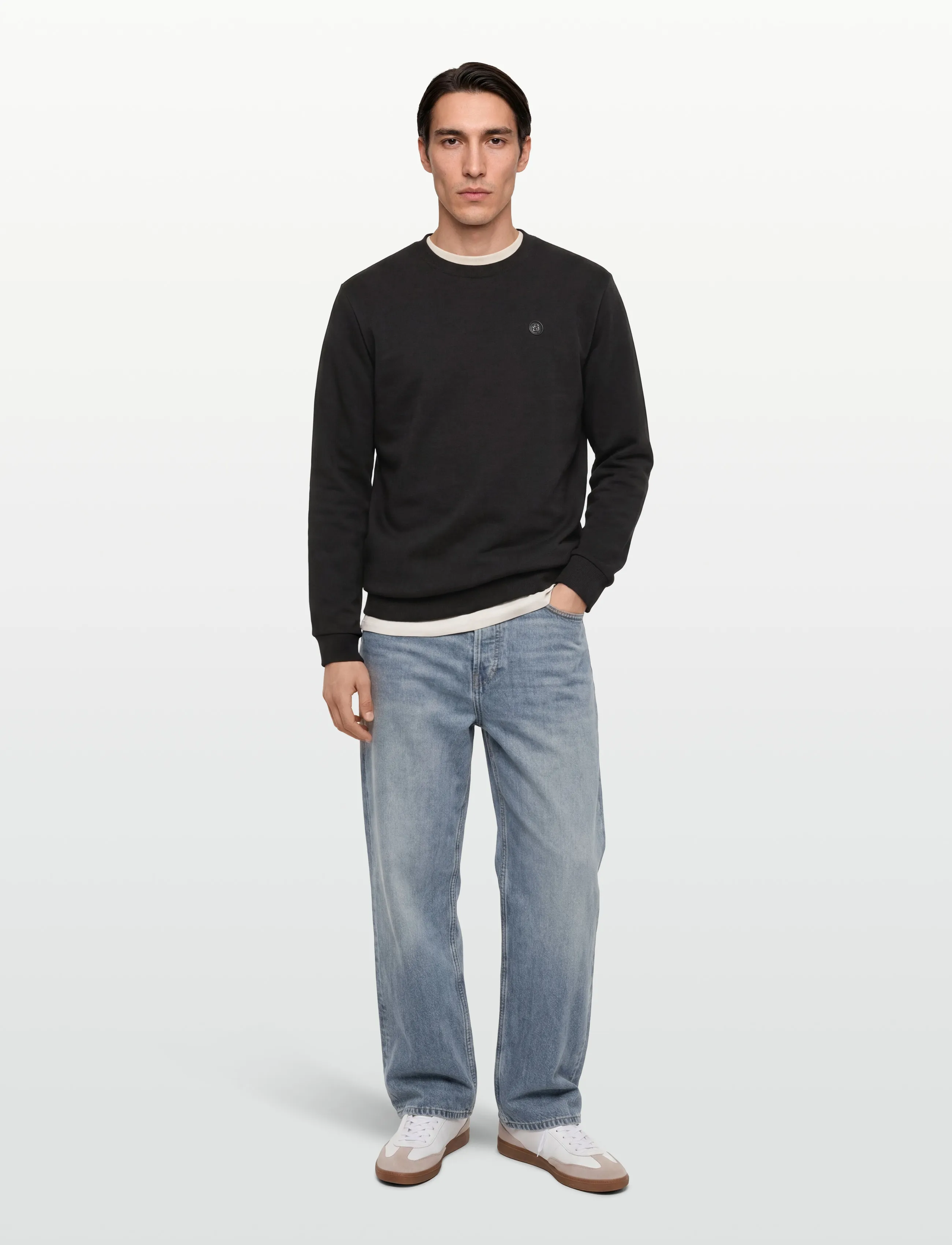 BOSS C-Sharpe 01, Mænd, Rundhalset Sweatshirt, Sort, Str: L