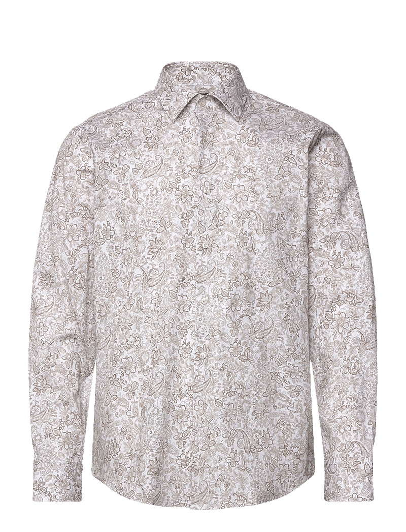 BOSS - H-JOE-K-C1-261 - mönstrade skjortor - dark beige - 0