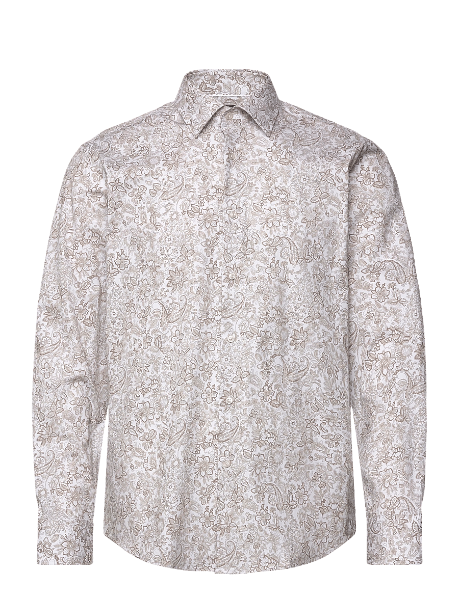BOSS - H-JOE-K-C1-261 - mönstrade skjortor - dark beige - 0