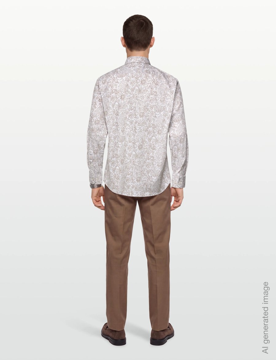 BOSS - H-JOE-K-C1-261 - mönstrade skjortor - dark beige - 4