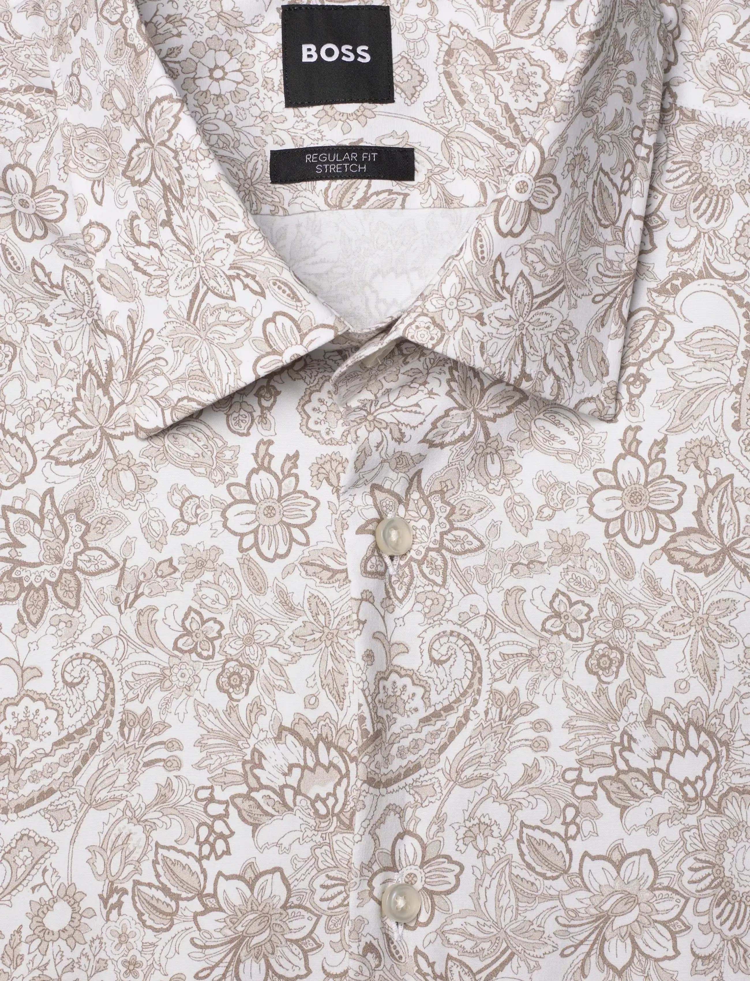 BOSS - H-JOE-K-C1-261 - mustriga särgid - dark beige - 2