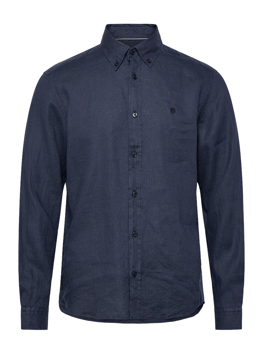 BOSS - H-LIAM-BD-E-C1-261 - linen shirts - dark blue - 1