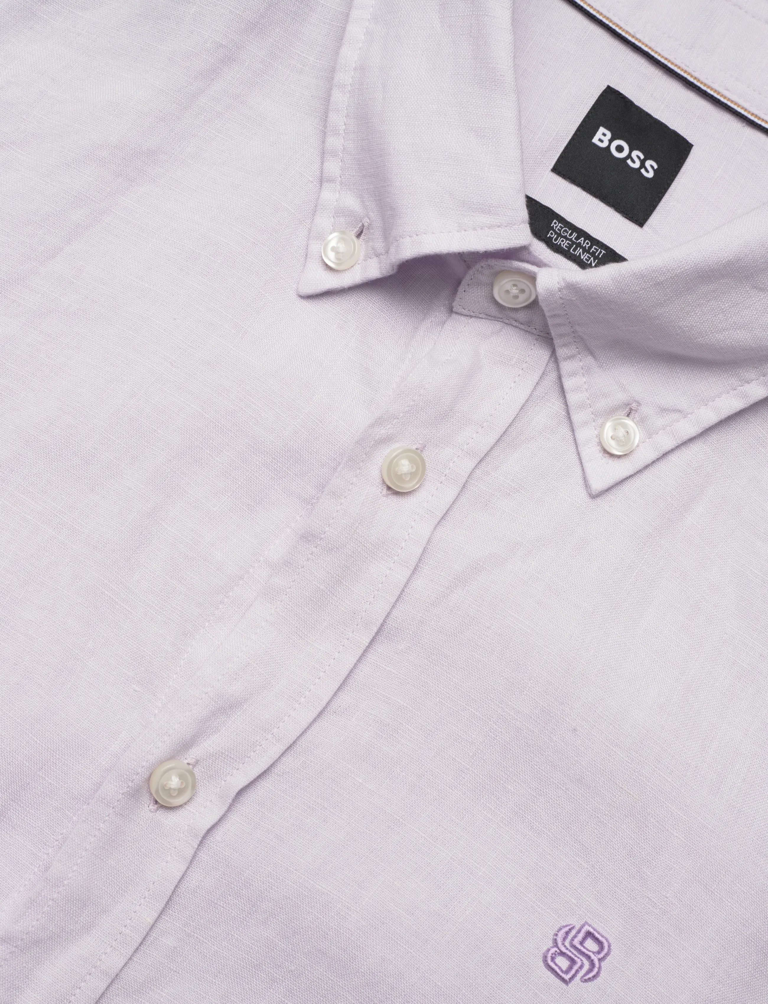 BOSS - H-LIAM-BD-E-C1-261 - linen shirts - light/pastel purple - 3