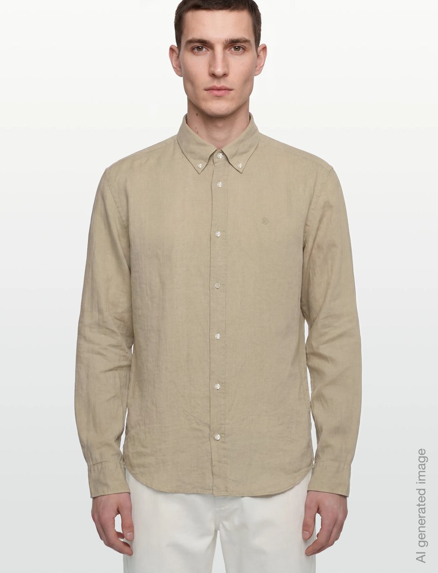 BOSS - H-LIAM-BD-E-C1-261 - leinenhemden - open beige - 3