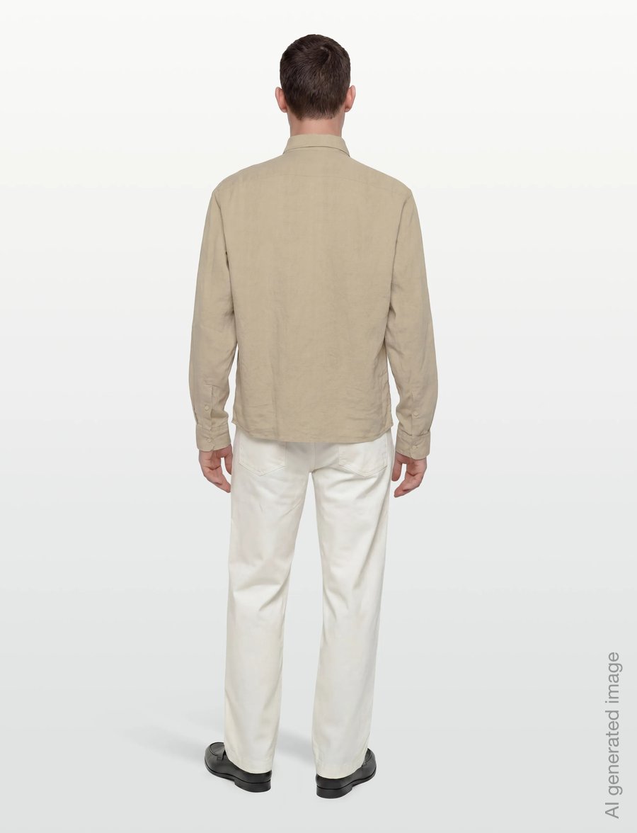 BOSS - H-LIAM-BD-E-C1-261 - leinenhemden - open beige - 4