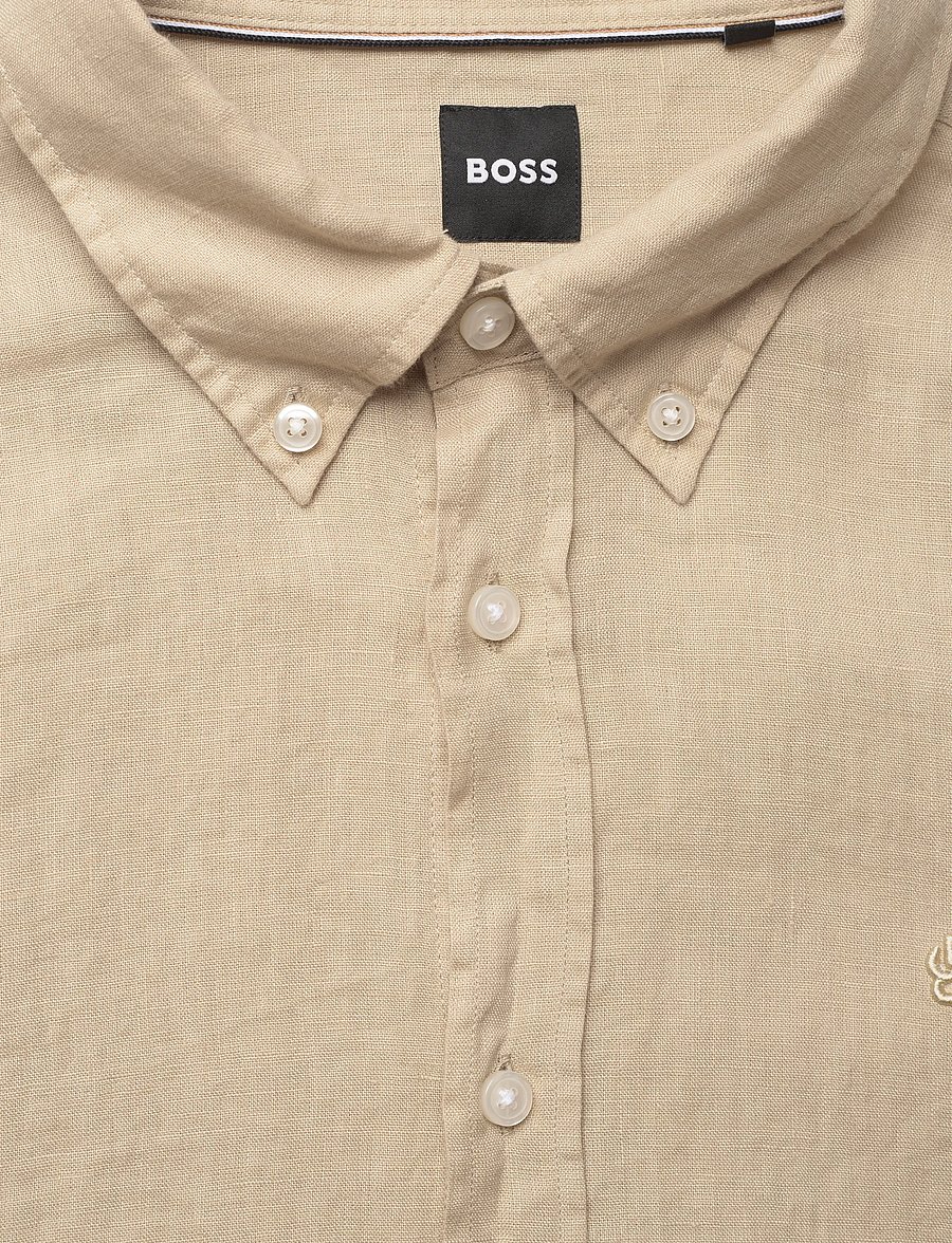 BOSS - H-LIAM-BD-E-C1-261 - leinenhemden - open beige - 5