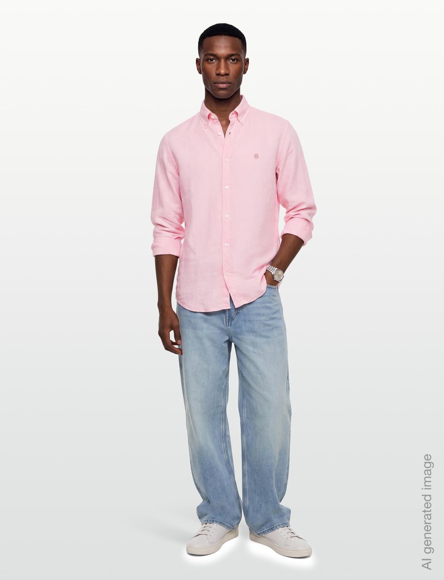 BOSS - H-LIAM-BD-E-C1-261 - hørskjorter - open pink - 0
