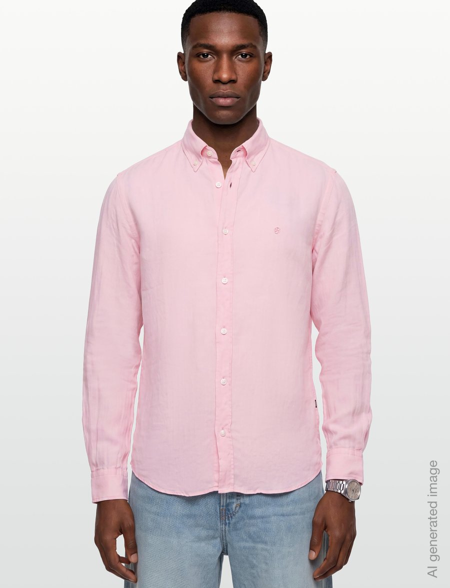 BOSS - H-LIAM-BD-E-C1-261 - hørskjorter - open pink - 3